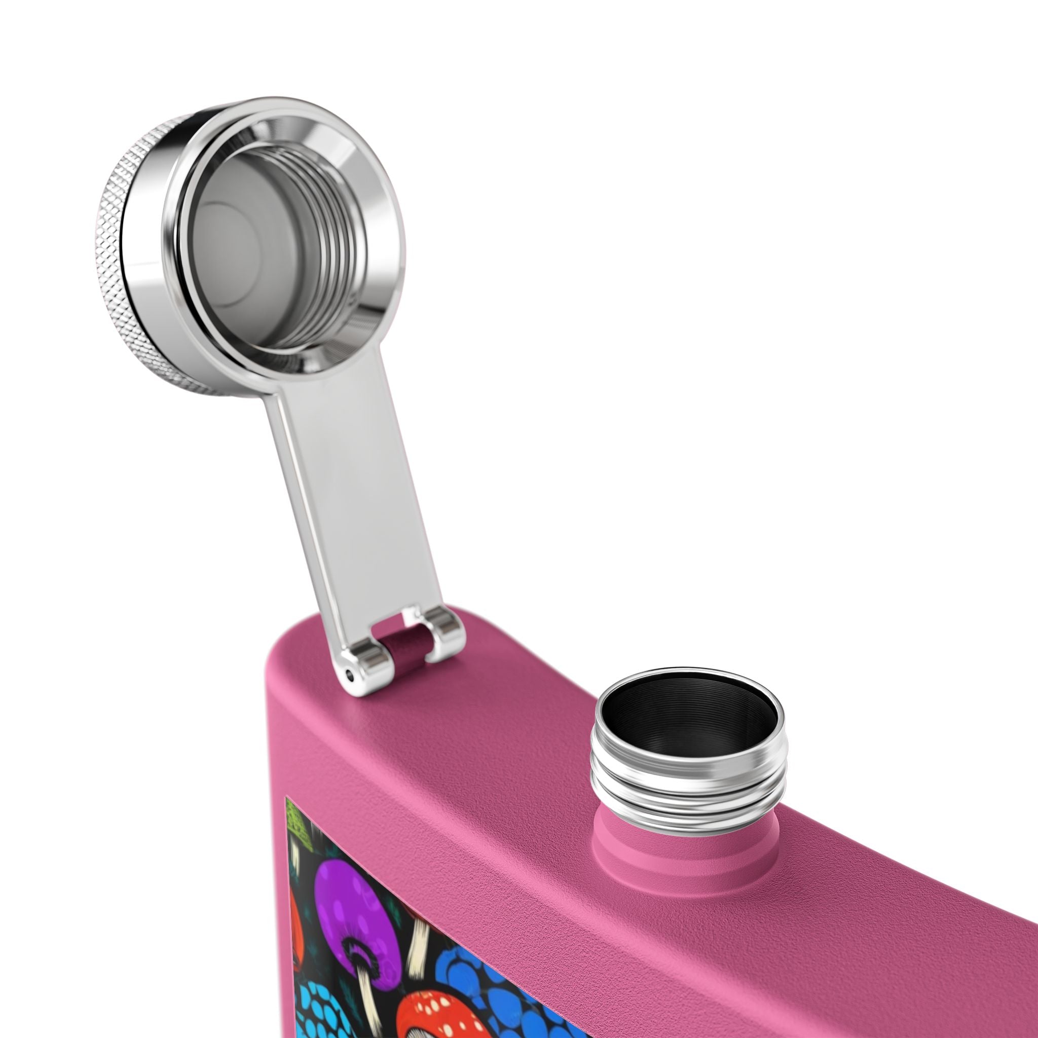 🌈 Psychedelic Pop Shroom Flask – Sip Boldly, Live Colorfully 🍄