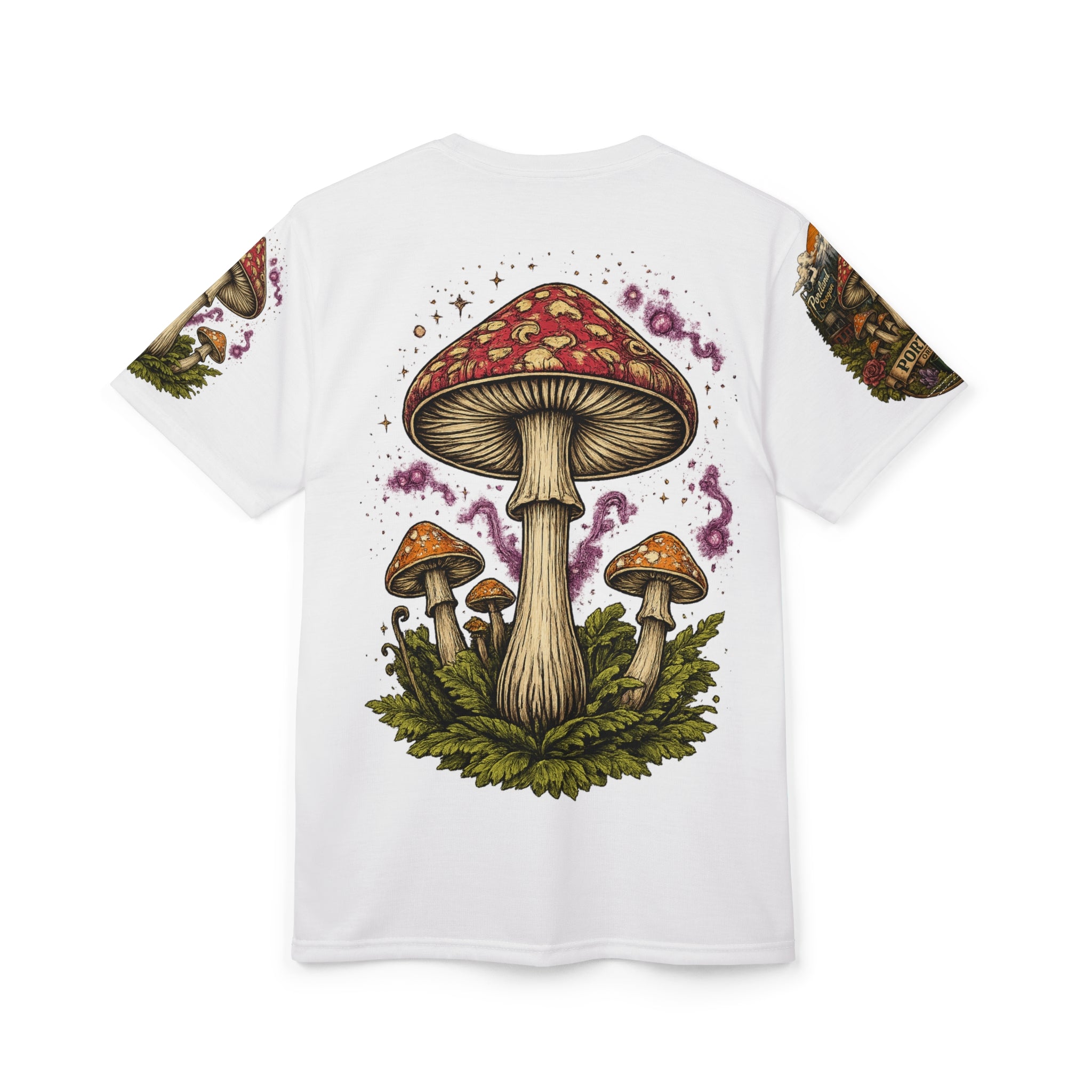 Portland Mushroom Scenic Tee — Portland Oregon Nature Graphic T-Shirt