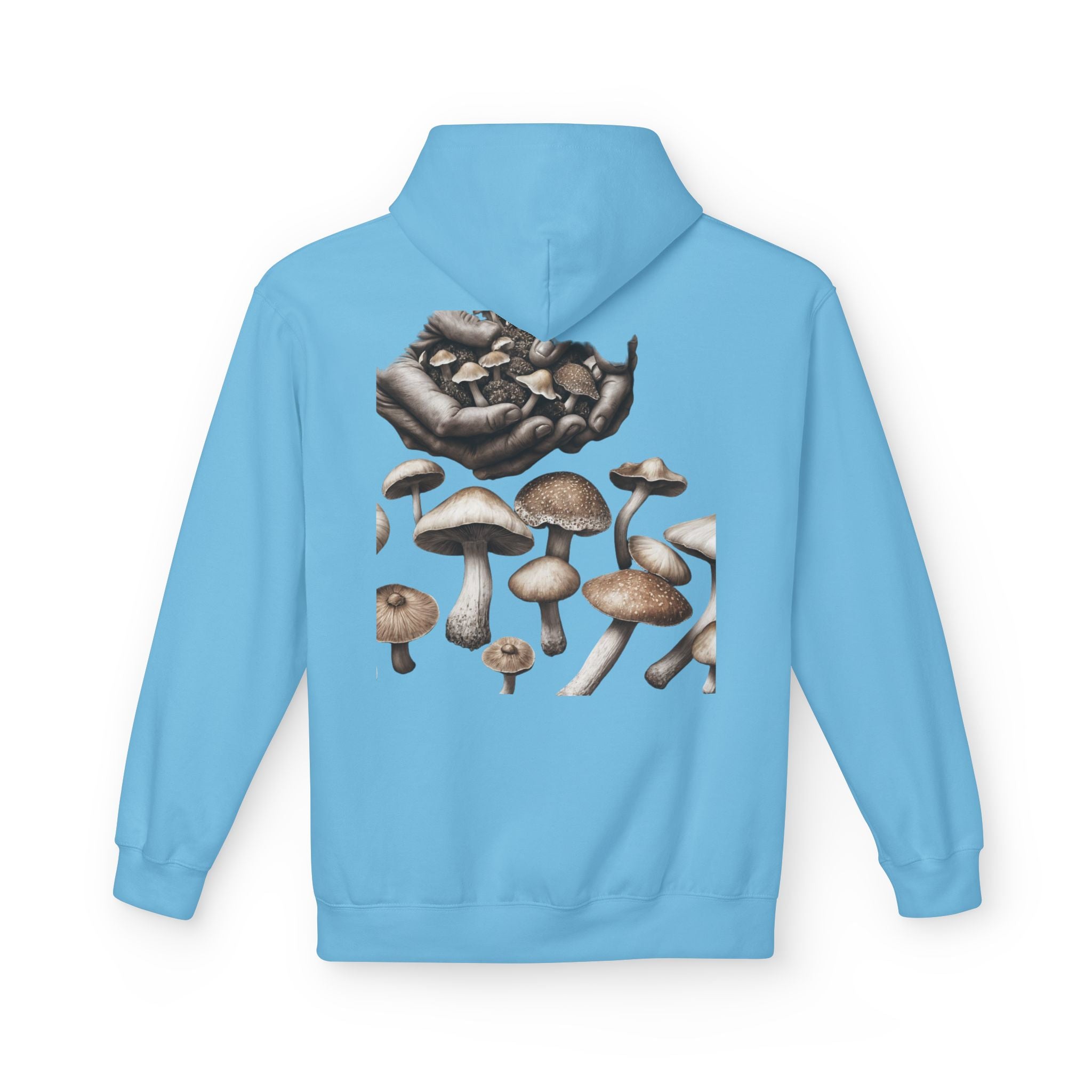 Mushroom Art Hoodie — Botanical Foraging Graphic Pullover
