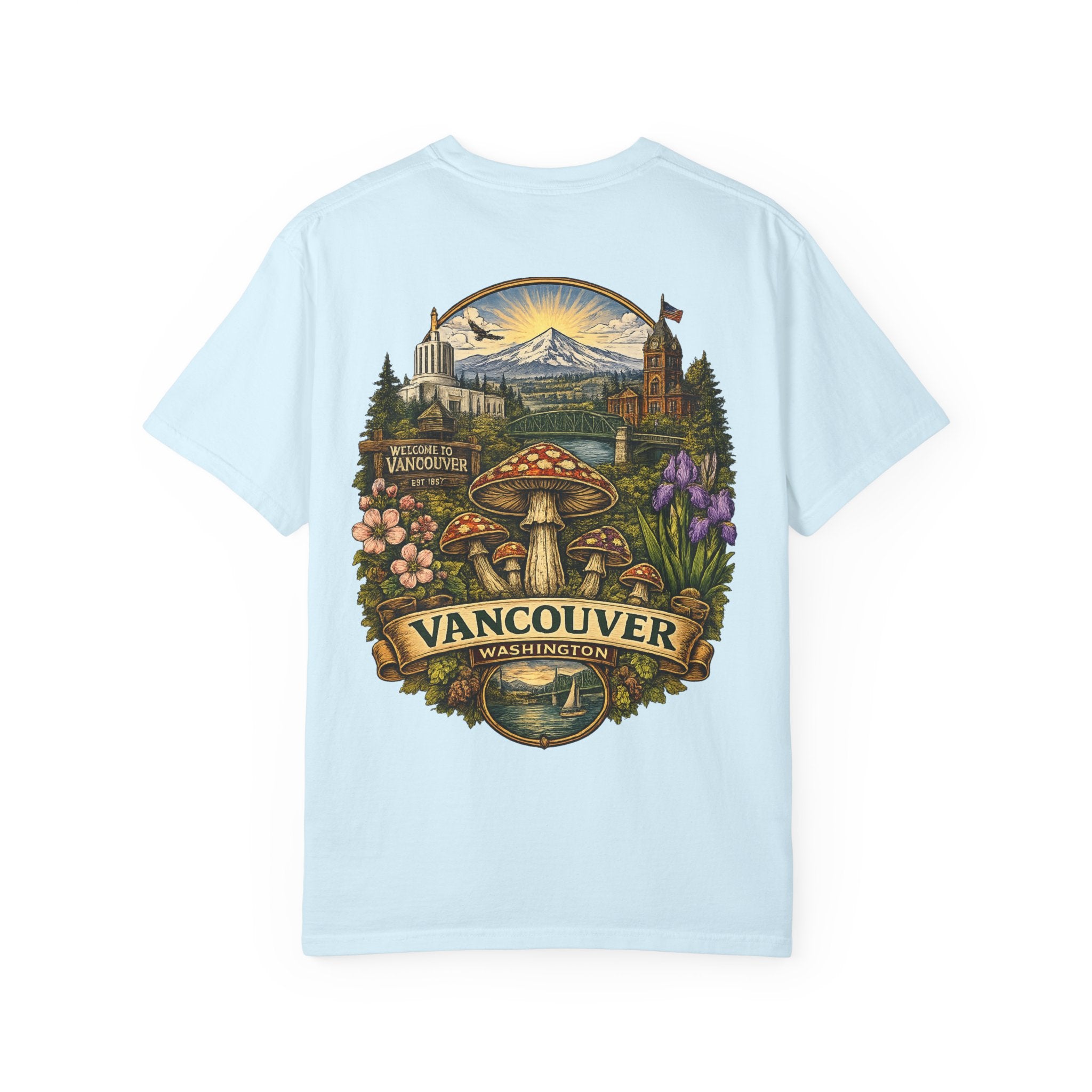 Lake Oswego Mushroom T-Shirt — Vintage Nature & Psychedelic Fungi Design
