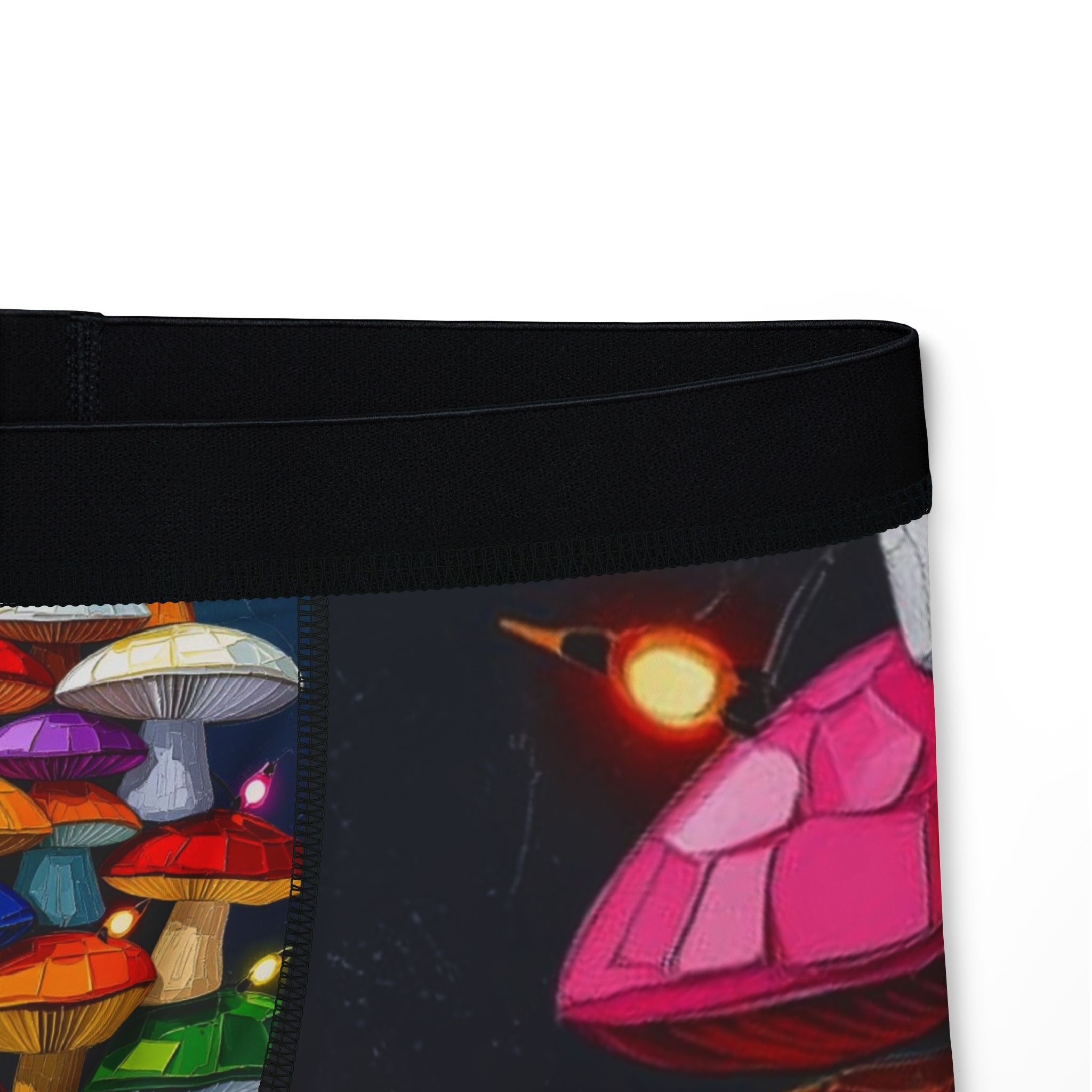 Mushroom Garden Men's Boxer Briefs – Colorful Psychedelic Fungi Print Underwear