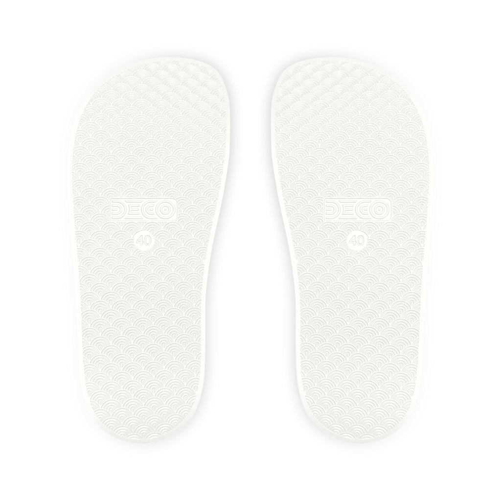 Men's Slide Sandals — Colorful Gradient Skull Pattern Removable-Strap Slides