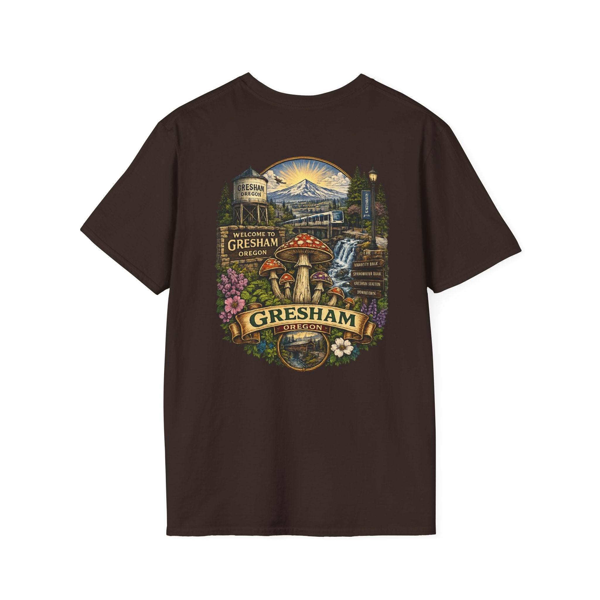 Psychedelic Mushroom Graphic T-Shirt — Red Amanita Illustration