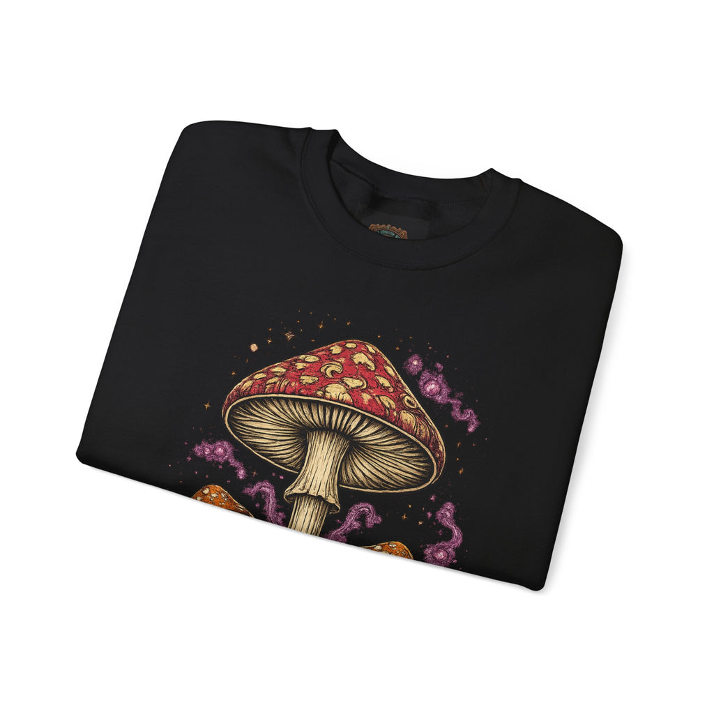 Mushroom Vancouver Crewneck Sweatshirt — Scenic Pacific Northwest Fungi Design