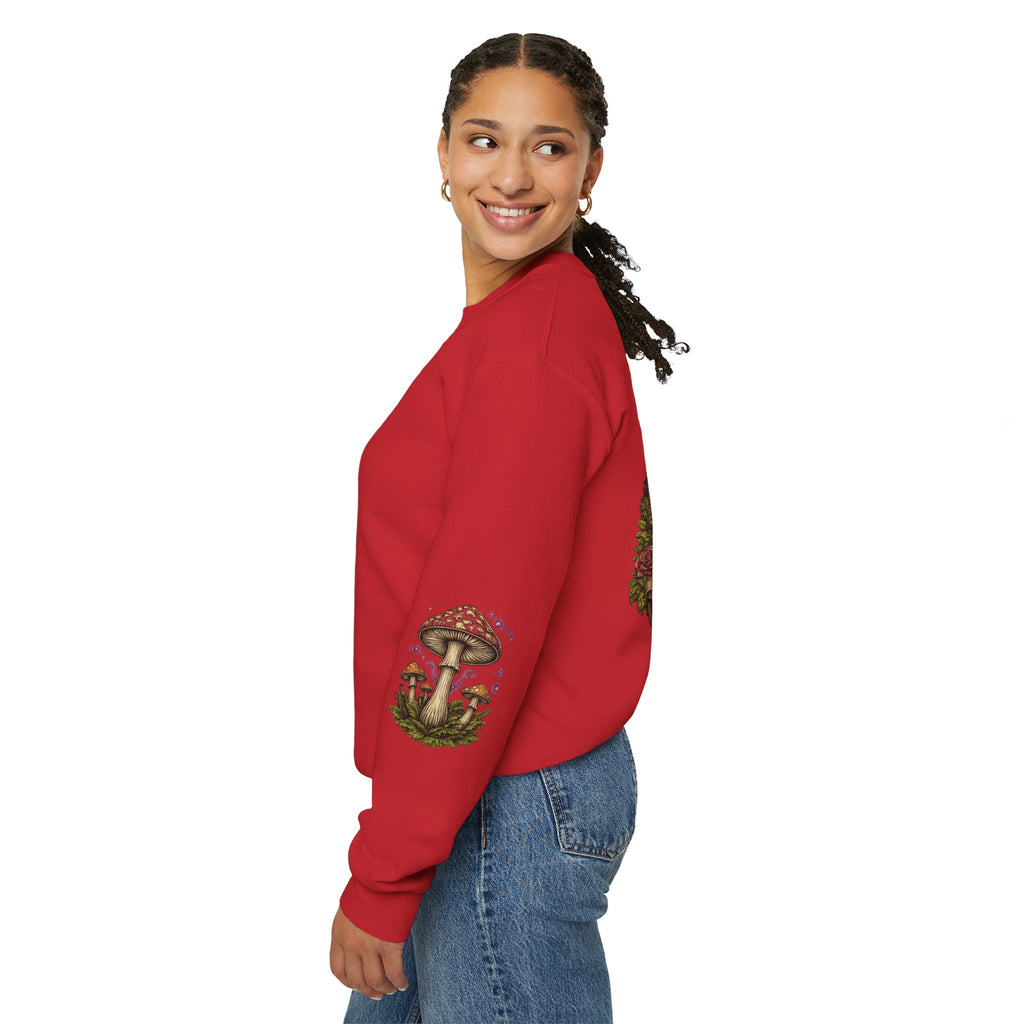 Mushroom Crewneck Sweatshirt — Portland Vintage Psychedelic Fungi Graphic