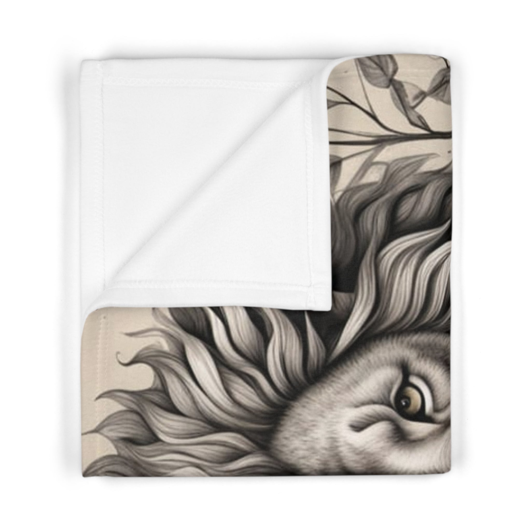 🦁🍄 “Lion’s Domain” Woodland Blanket 🌿✨