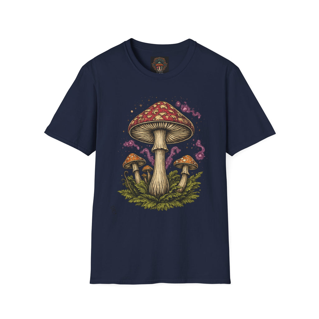 Mushroom Illustration T-Shirt – Vintage Red Toadstool Graphic