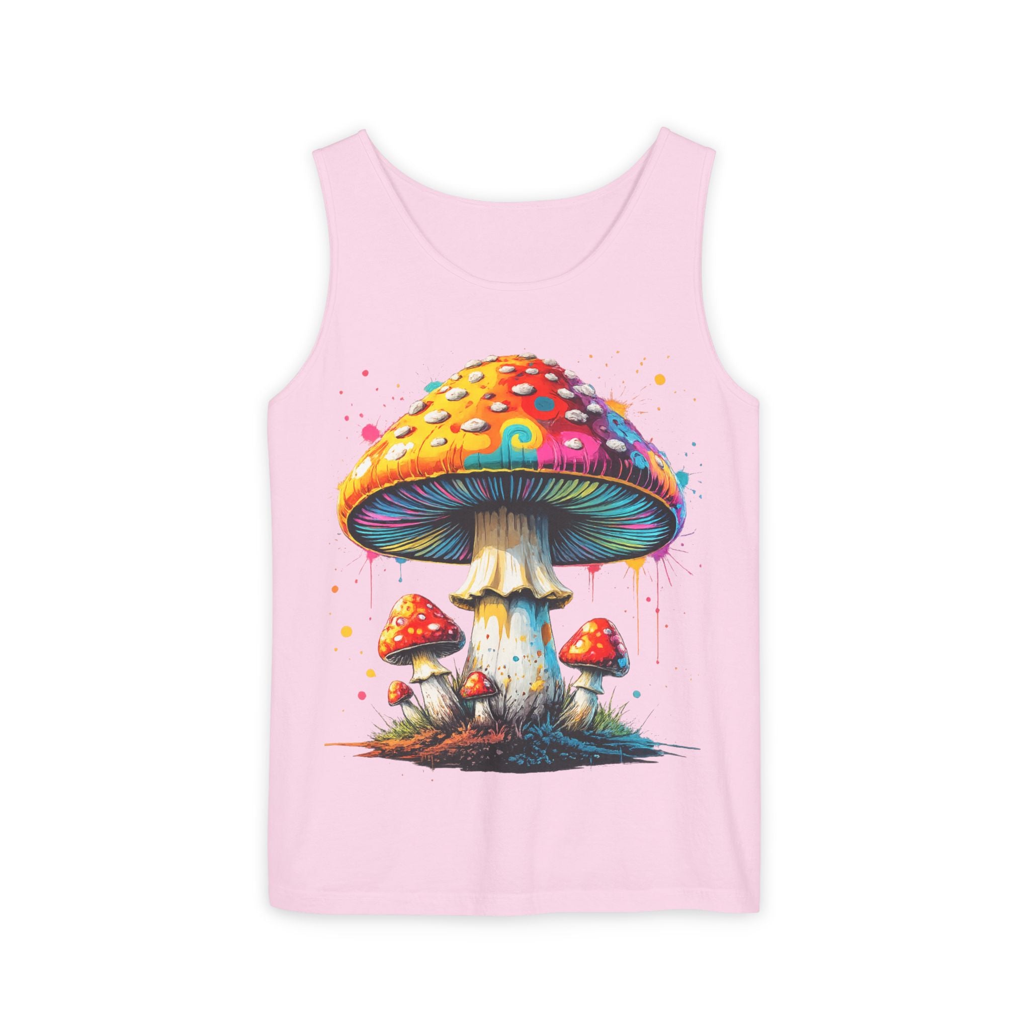Mushroom Graphic Tank Top — Colorful Psychedelic Fungi Design