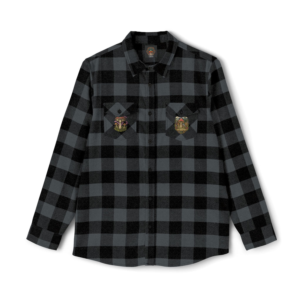 Portland Mushroom Flannel Shirt — Vintage Forest Plaid Button-Up