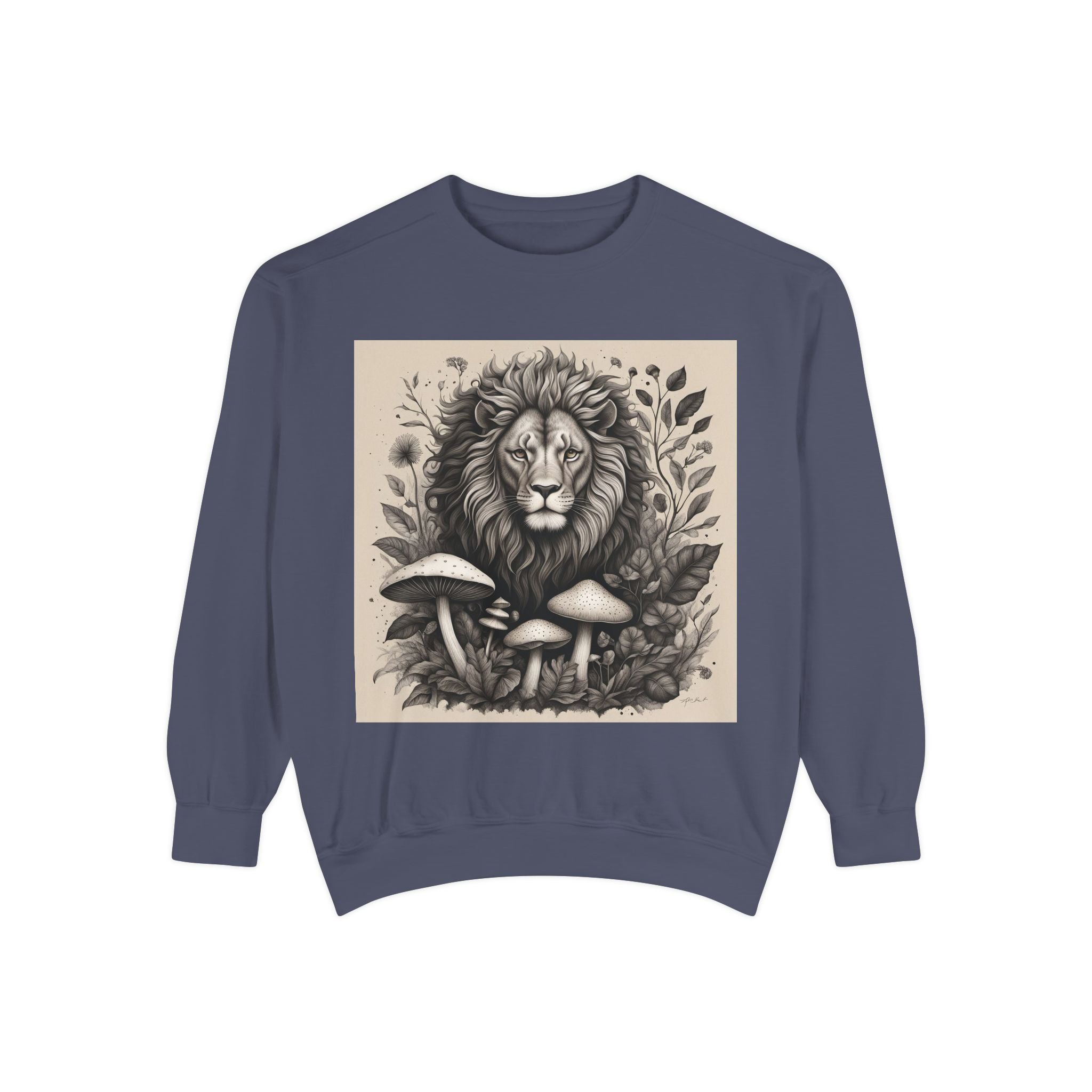 🦁 Lionheart & Shrooms Sweatshirt – Wear the Wild Within 🍄