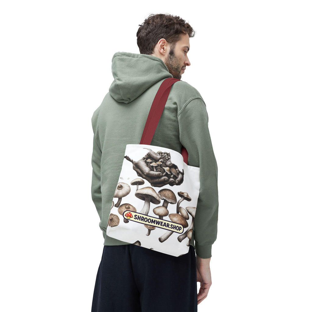 Tote Bag: Mushroom Tote Bag — Hand-Harvested Fungi Illustration Tote