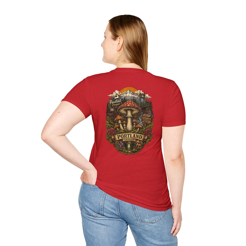 Mushroom Magic T-Shirt — Vintage Red Toadstool Illustration