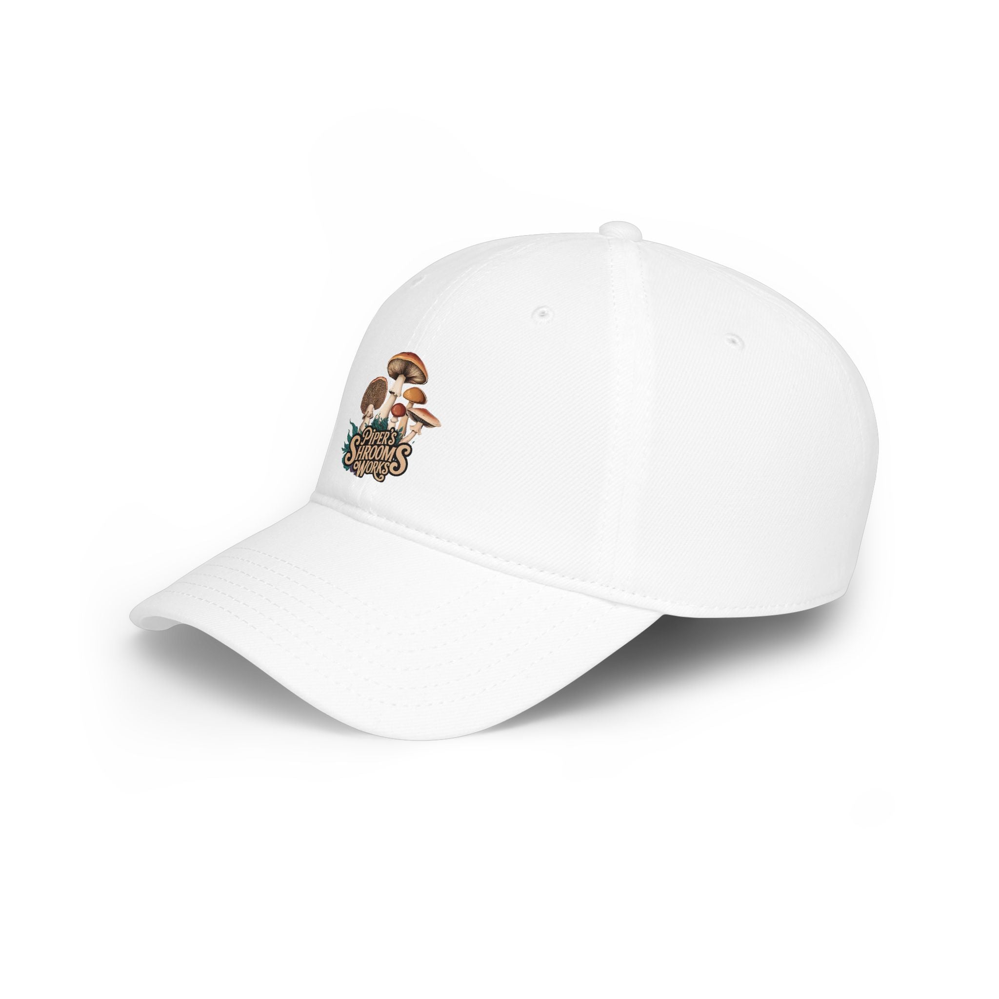 Mushroom Lovers Low Profile Baseball Cap — 'Shroom Squad' Vintage Fungi Design