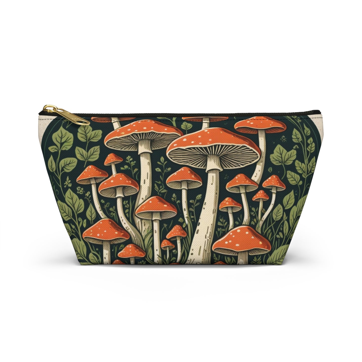 🍄 "Forest Keeper" Zipper Pouch – Where Earthy Elegance Meets Everyday Magic  Carry the forest with you—wherever you roam.