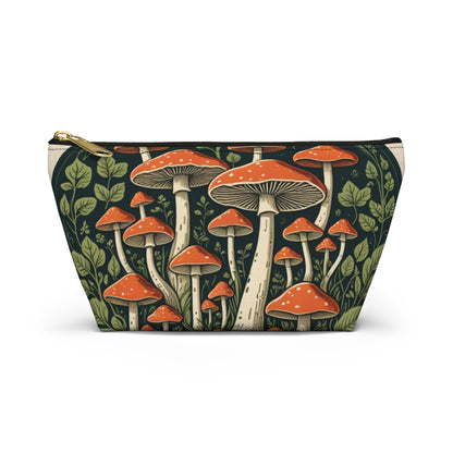 🍄 "Forest Keeper" Zipper Pouch – Where Earthy Elegance Meets Everyday Magic  Carry the forest with you—wherever you roam.
