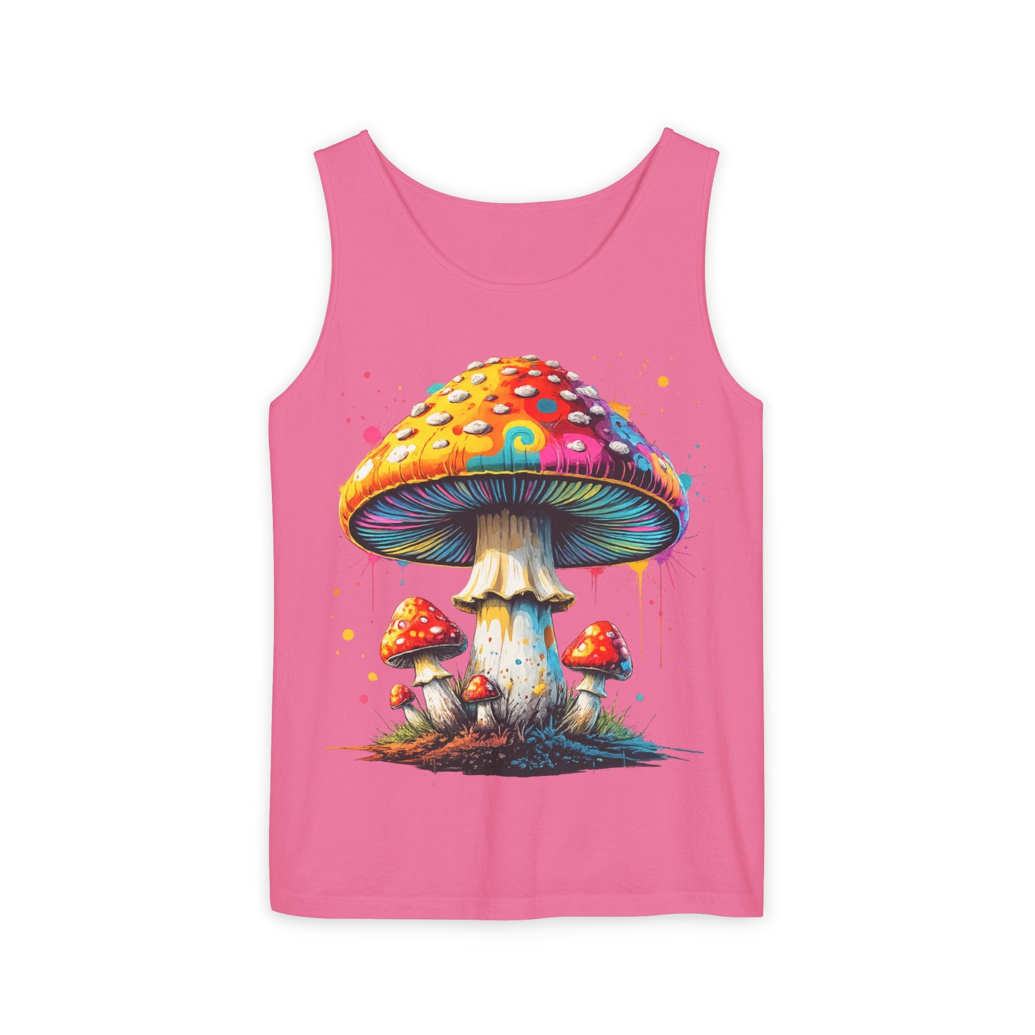 Mushroom Graphic Tank Top — Colorful Psychedelic Fungi Design