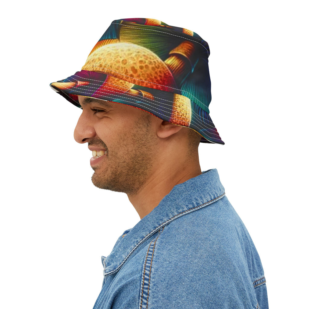 Abstract Floral Sunset Bucket Hat
