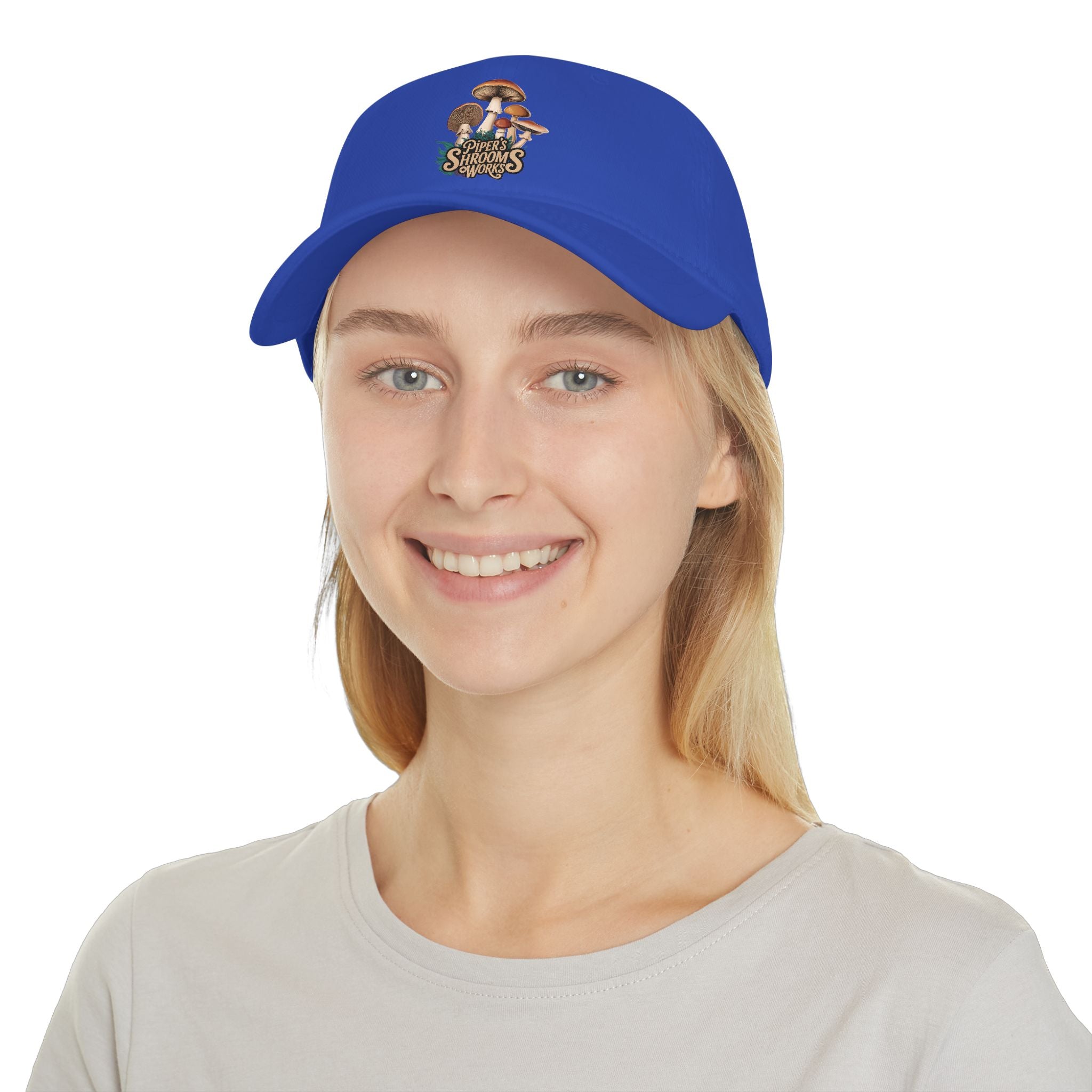 Mushroom Lovers Low Profile Baseball Cap — 'Shroom Squad' Vintage Fungi Design