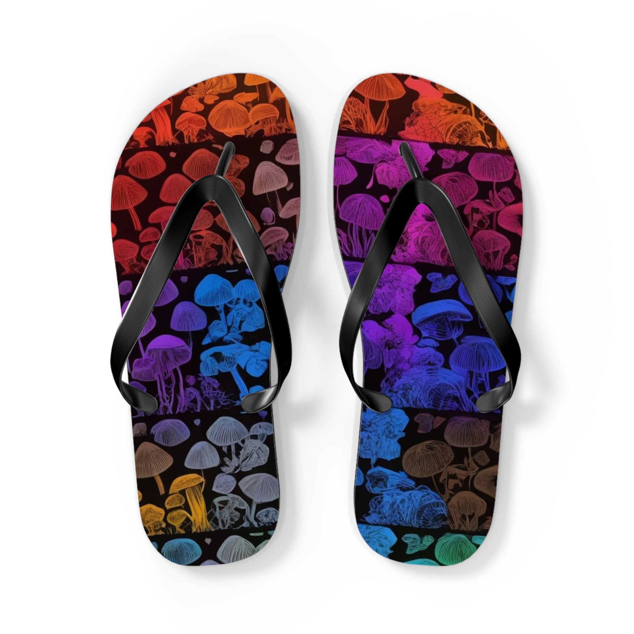Jellyfish Rainbow Flip Flops — Colorful Beach Sandals
