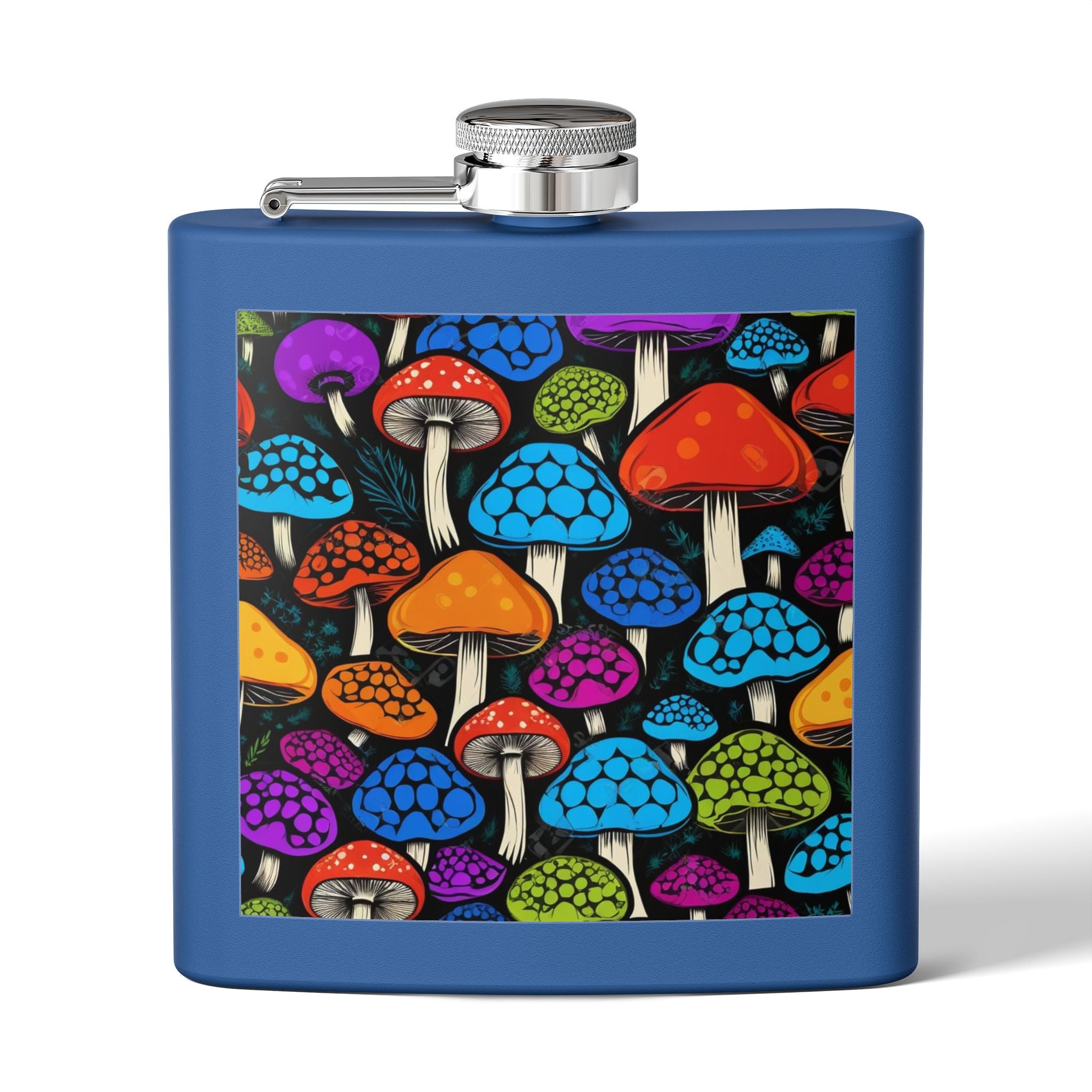 🌈 Psychedelic Pop Shroom Flask – Sip Boldly, Live Colorfully 🍄