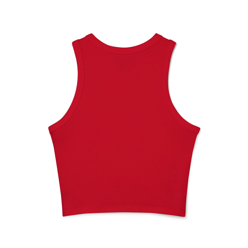 Tank Top: Portland Mushroom Graphic Tank — Women's Crop Racerback Tank Top