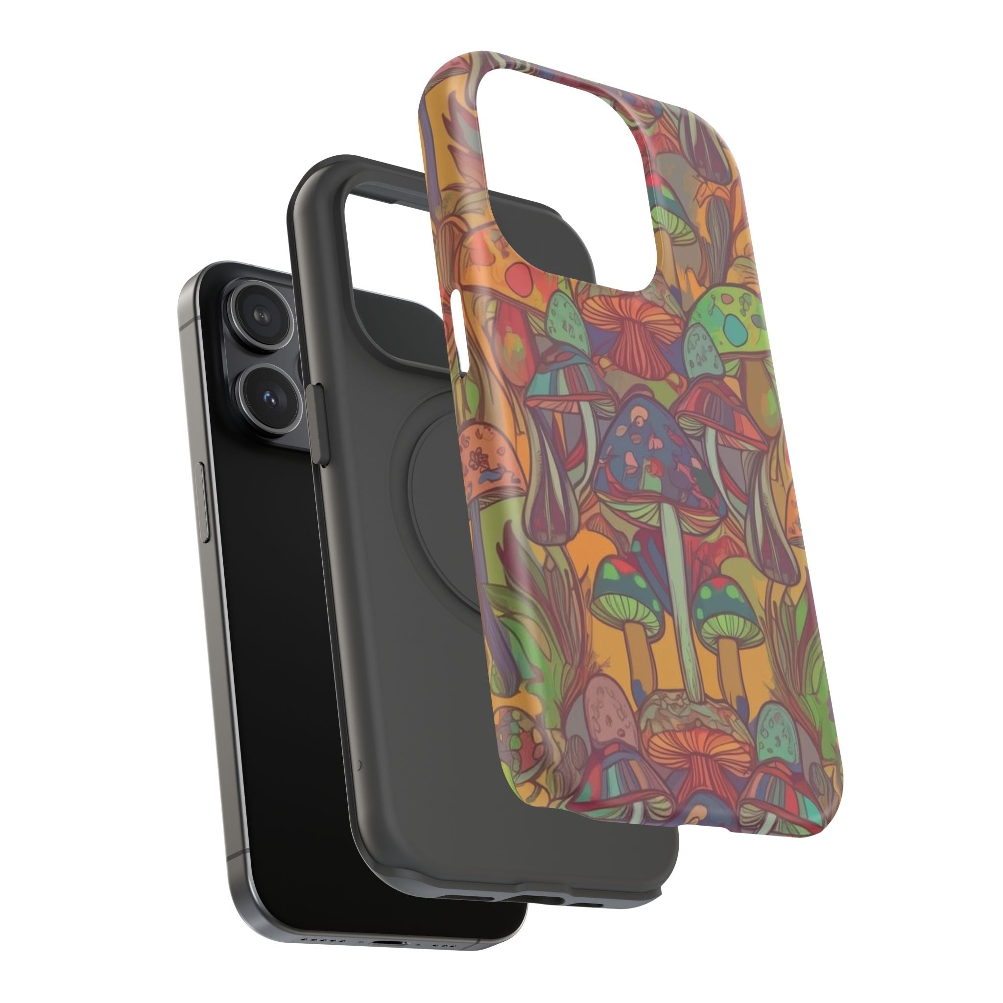 Mushroom Grove Impact-Resistant Case, Unique Phone Cover for Nature Lovers, Mushroom Art Gifts, Phone Accessories for Festivals, [...]