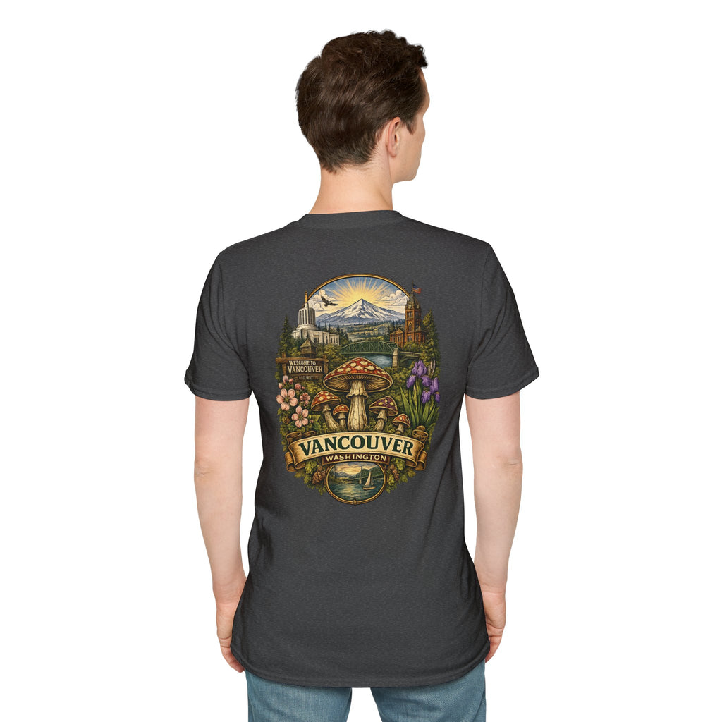 Mushroom Illustration T-Shirt – Vintage Red Toadstool Graphic