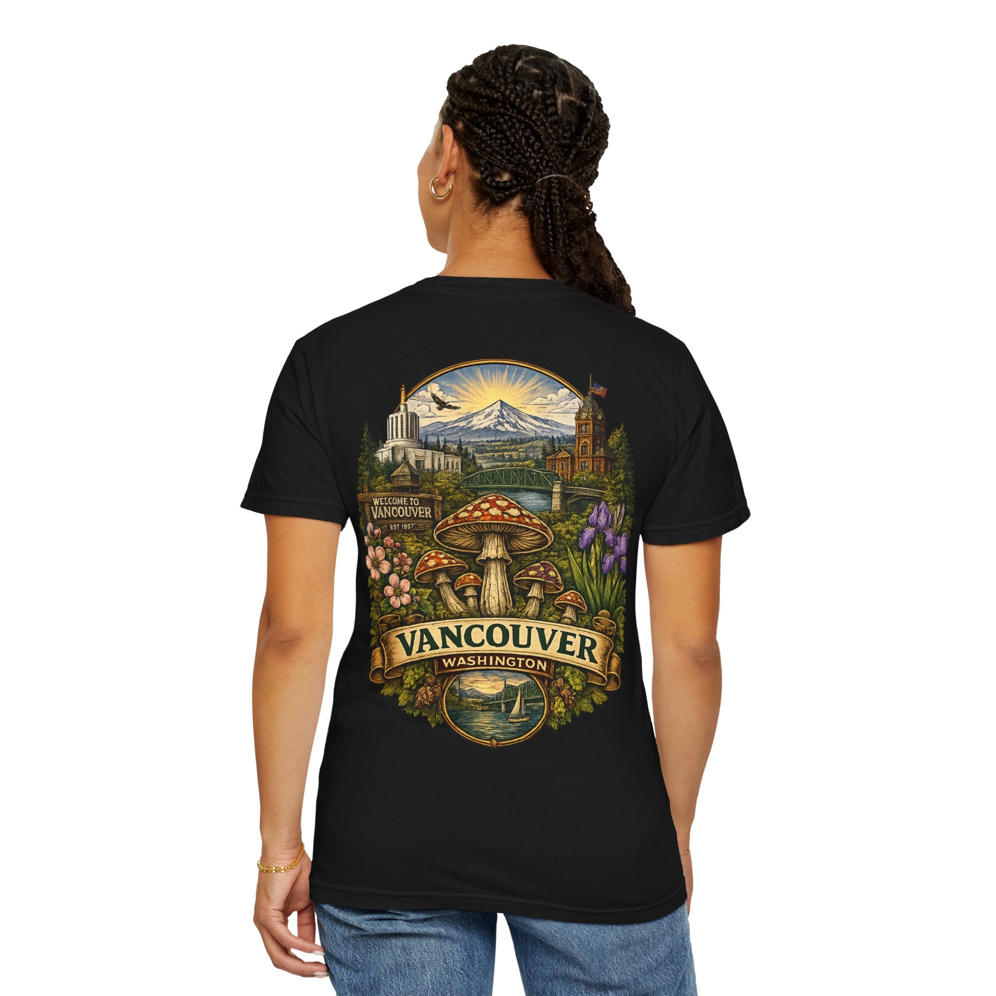 Lake Oswego Mushroom T-Shirt — Vintage Nature & Psychedelic Fungi Design