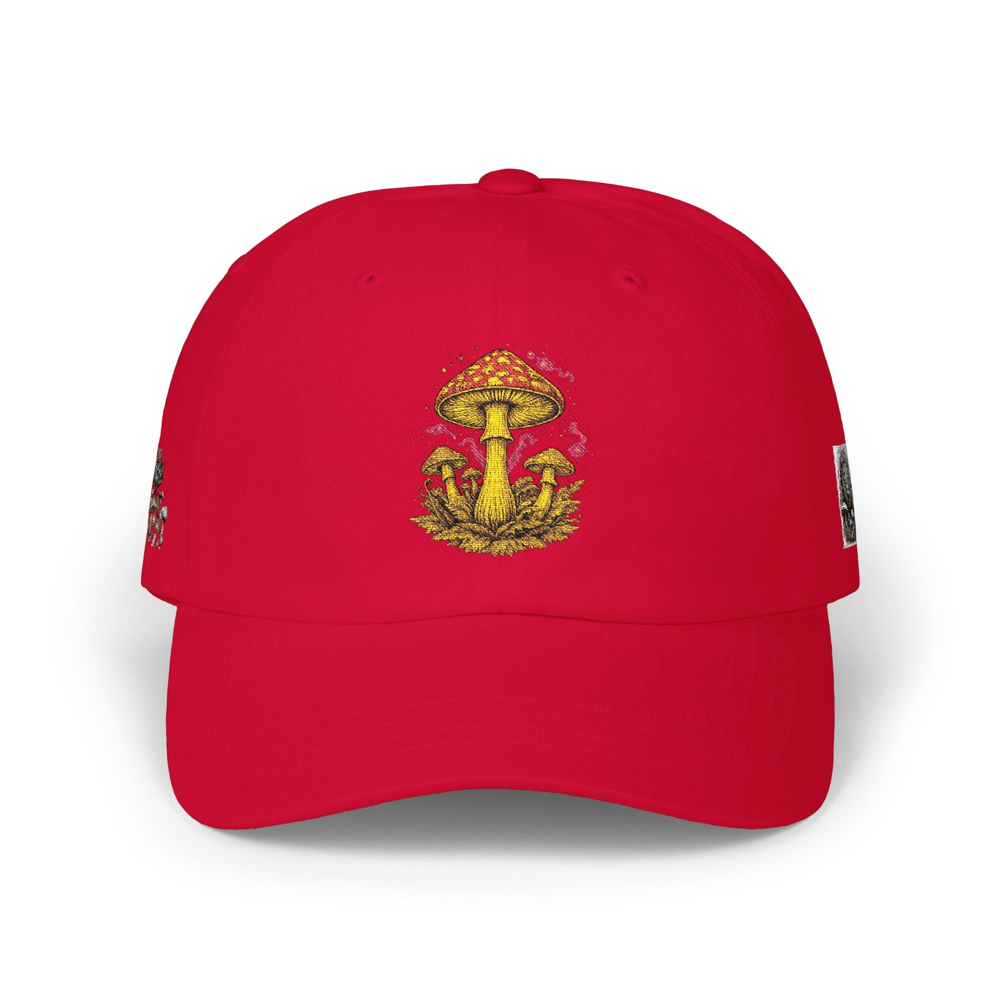 Mushroom Cluster Dad Cap — Psychedelic Nature Embroidered Baseball Hat