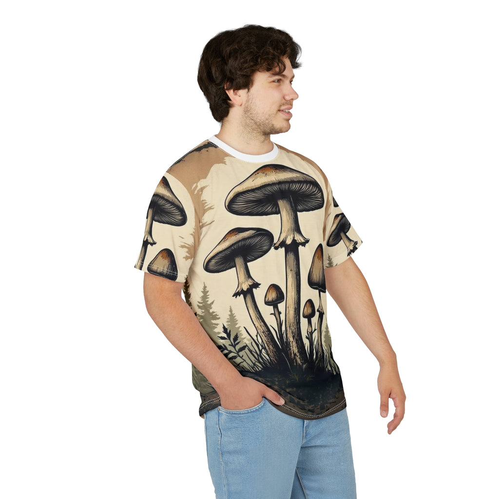 Psychedelic Mushroom All-Over Print T-Shirt – Woodland Fungi Graphic Tee