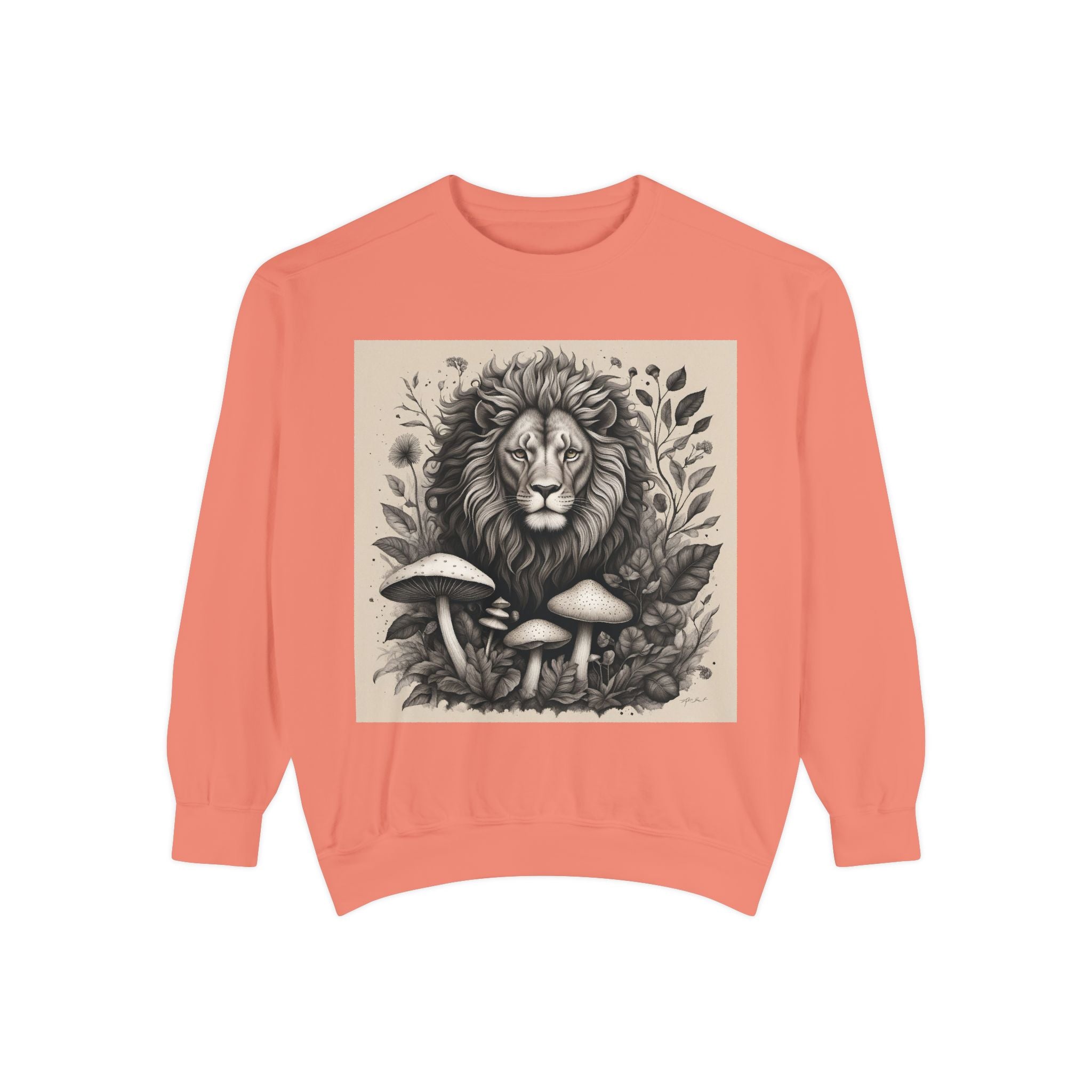 🦁 Lionheart & Shrooms Sweatshirt – Wear the Wild Within 🍄
