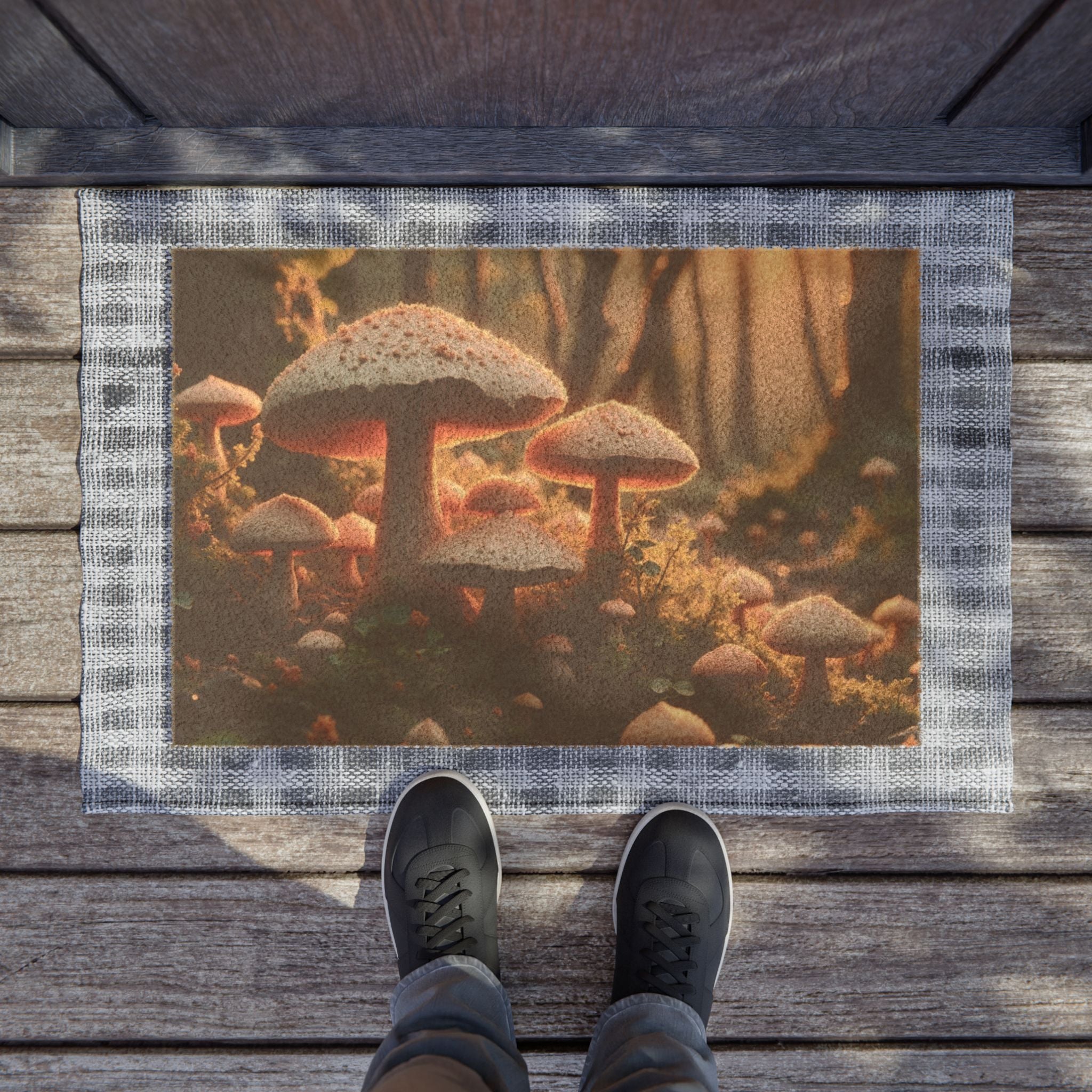 🌅 Enchanted Forest Glow Doormat 🍄✨