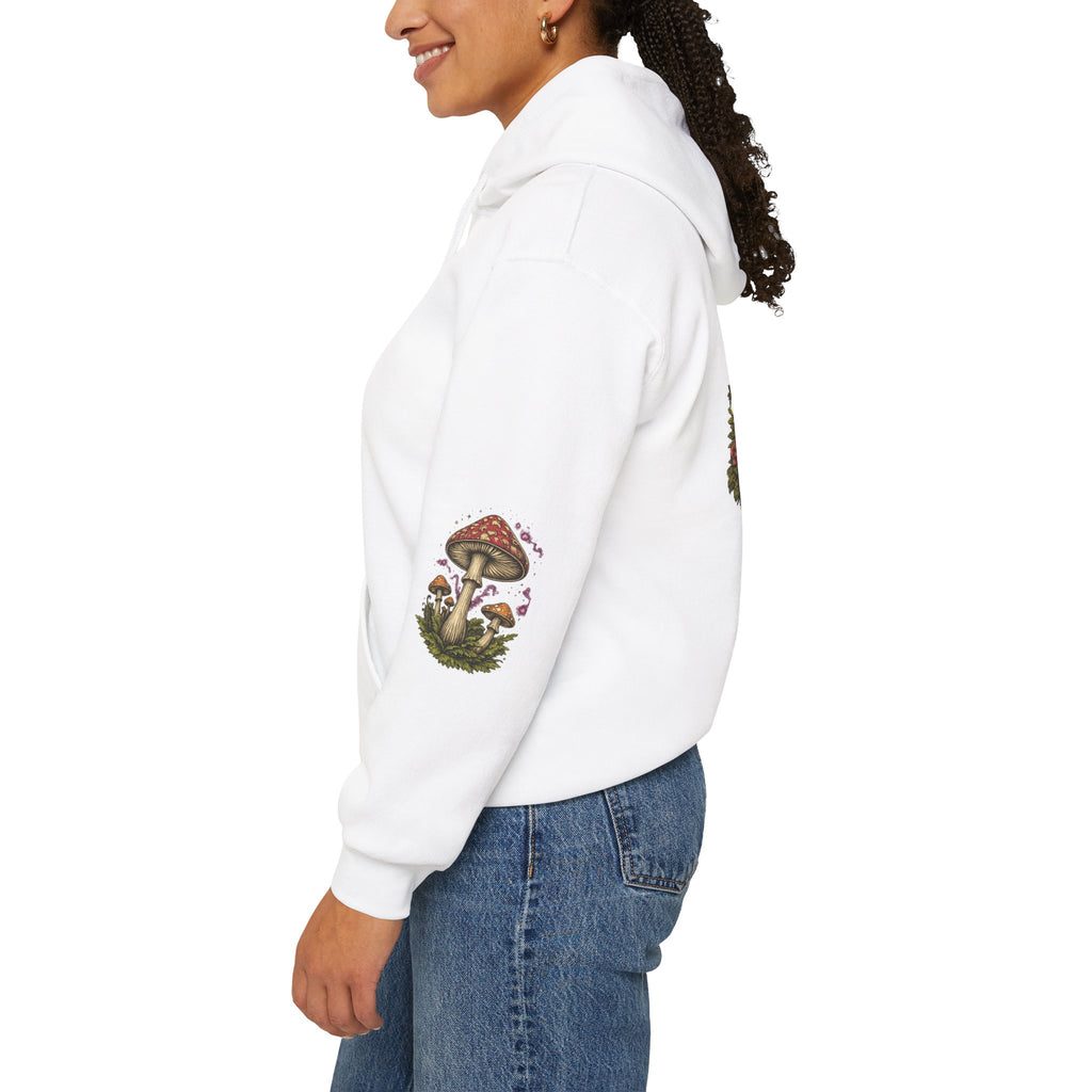 Mushroom Forest Hooded Sweatshirt — Portland Nature Graphic Hoodie