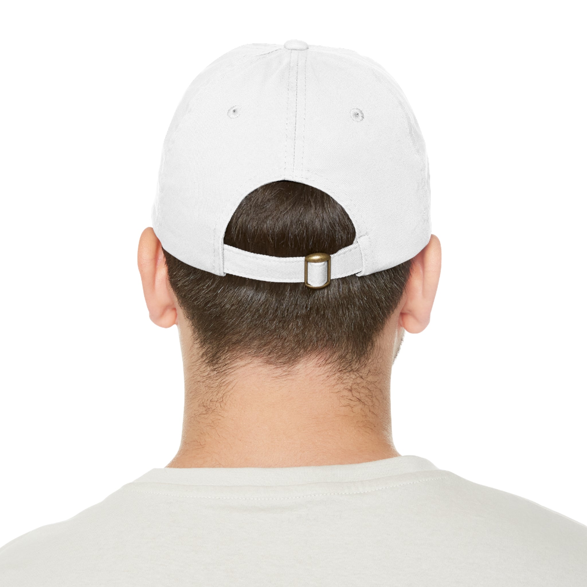Mushroom Patch Dad Hat — Colorful Psychedelic Fungi Leather Patch Cap