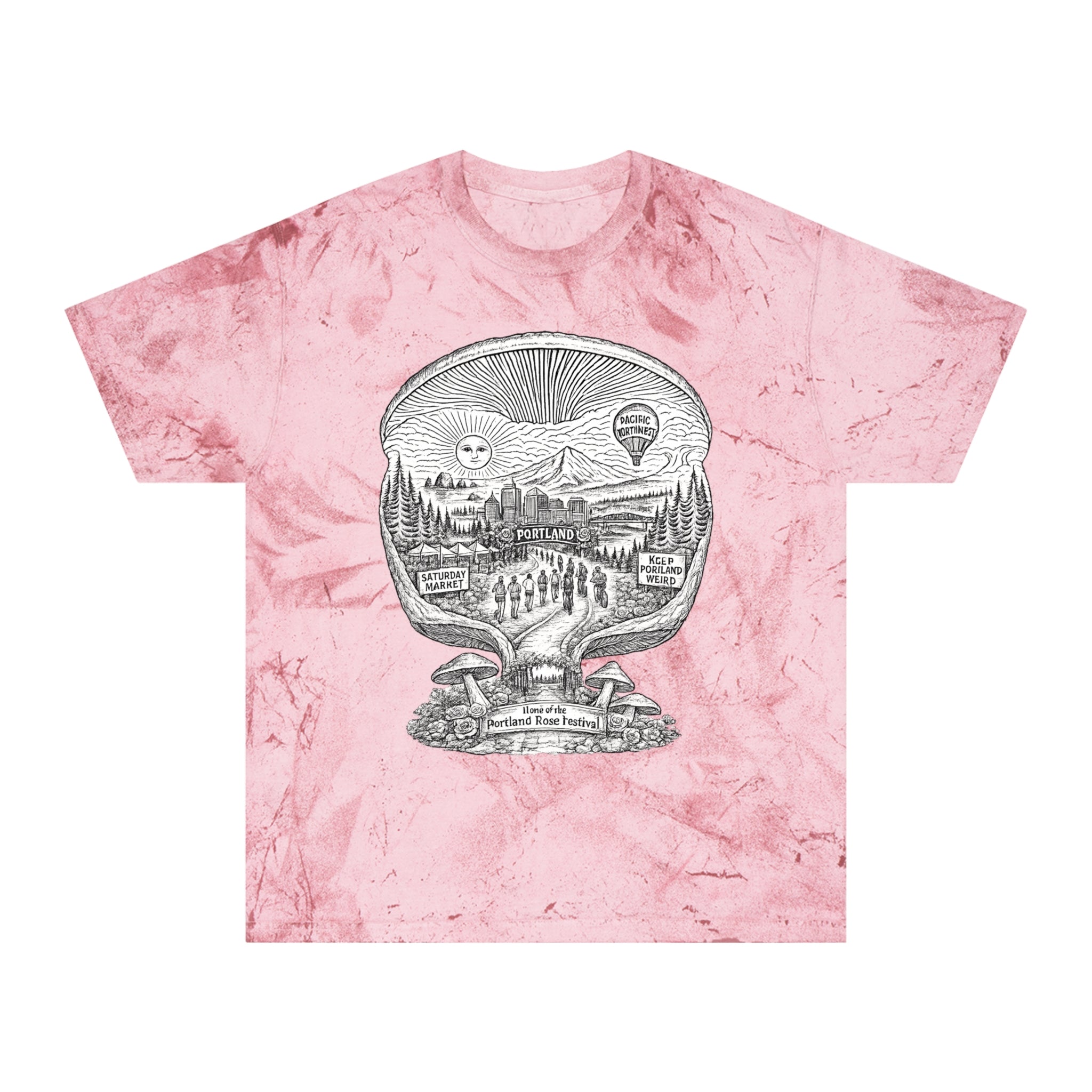 City: Portland Mushroom Vintage T-Shirt