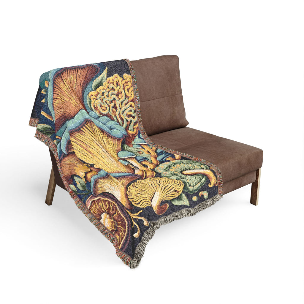 Abstract Floral Woven Blanket – Boho Tapestry Throw for Living Room & Bedroom