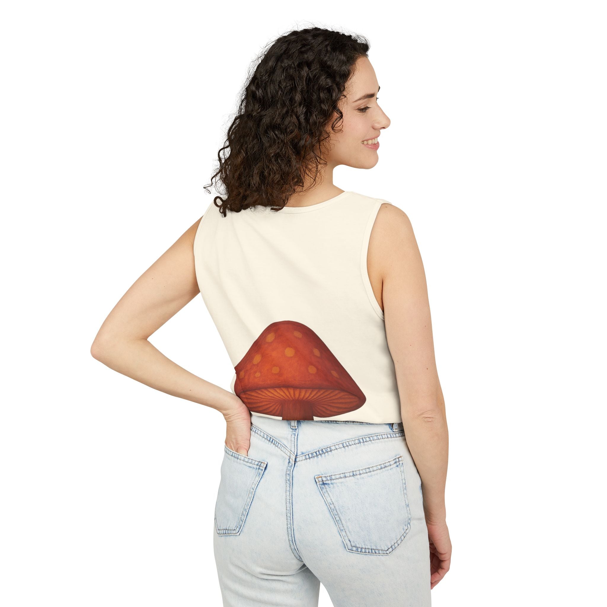 Portland Mushroom Tank Top — Vintage Forest Travel Graphic