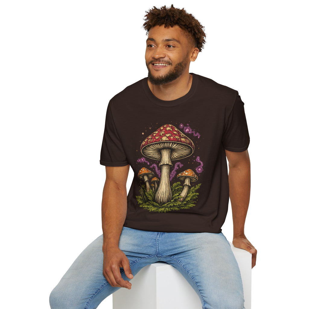 Mushroom Magic T-Shirt — Vintage Red Toadstool Illustration