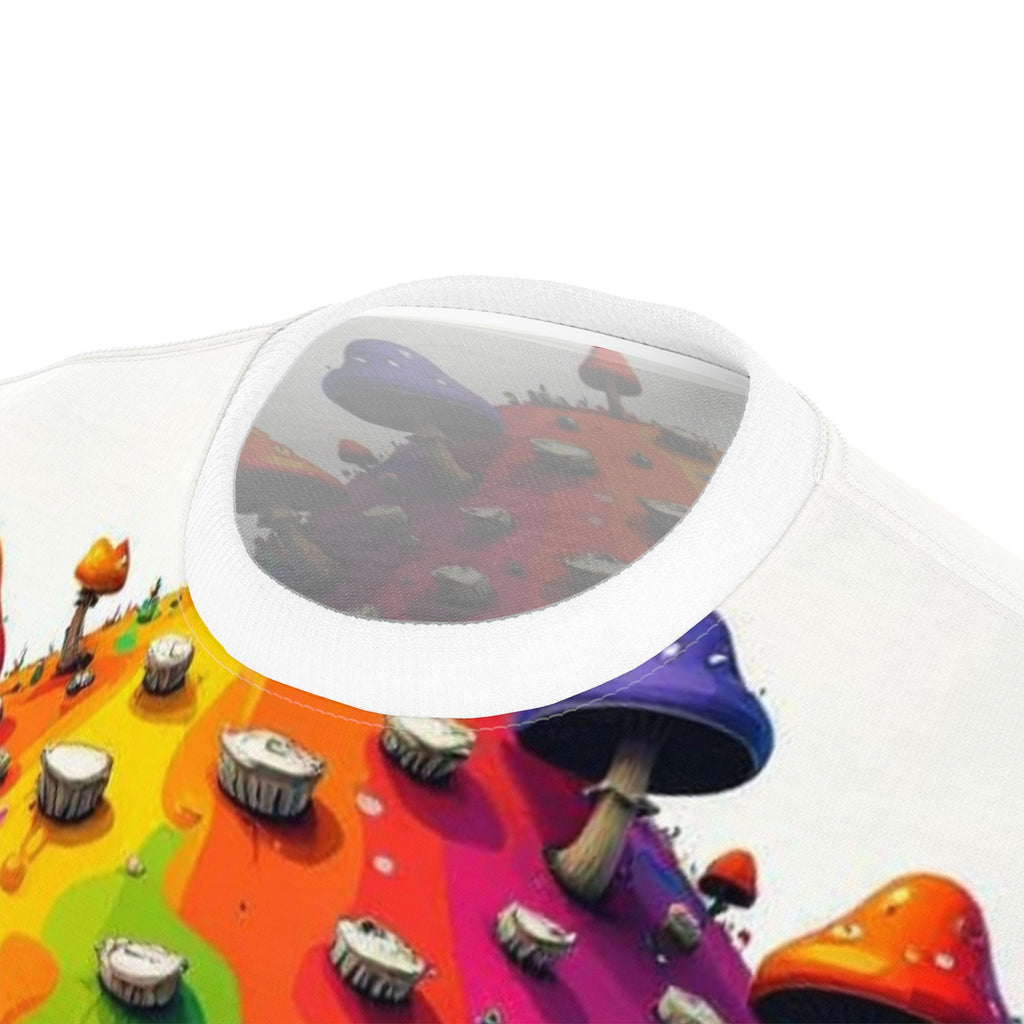 Psychedelic Rainbow Mushroom Tee — All-Over Print