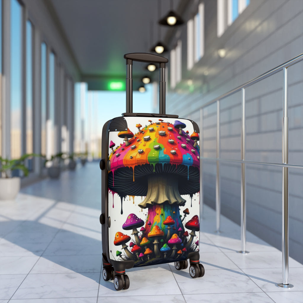 Valise psychédélique champignon arc-en-ciel – Bagage cabine coloré