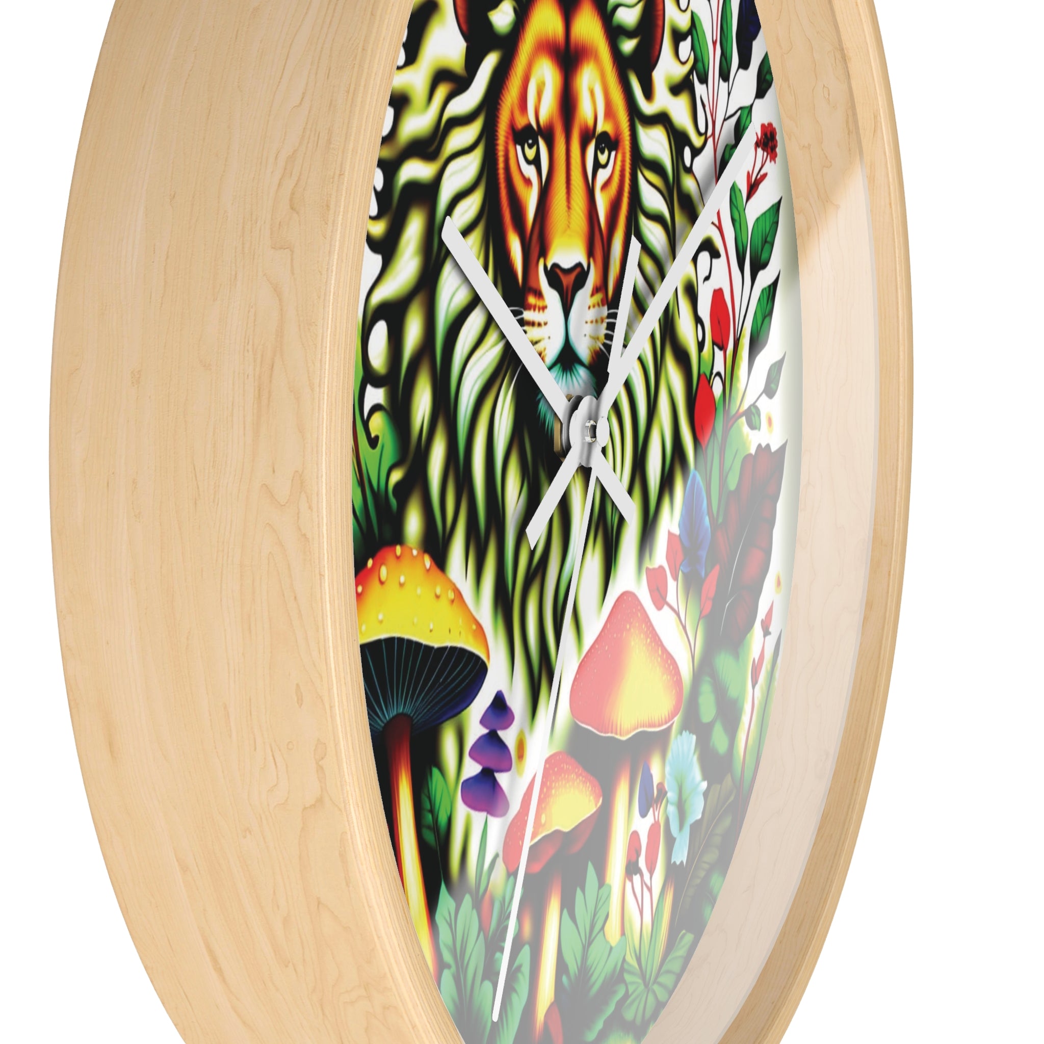 🌿🦁 King of the Forest Mushroom Clock 🍄🌟