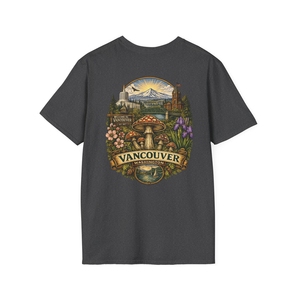 Mushroom Illustration T-Shirt – Vintage Red Toadstool Graphic