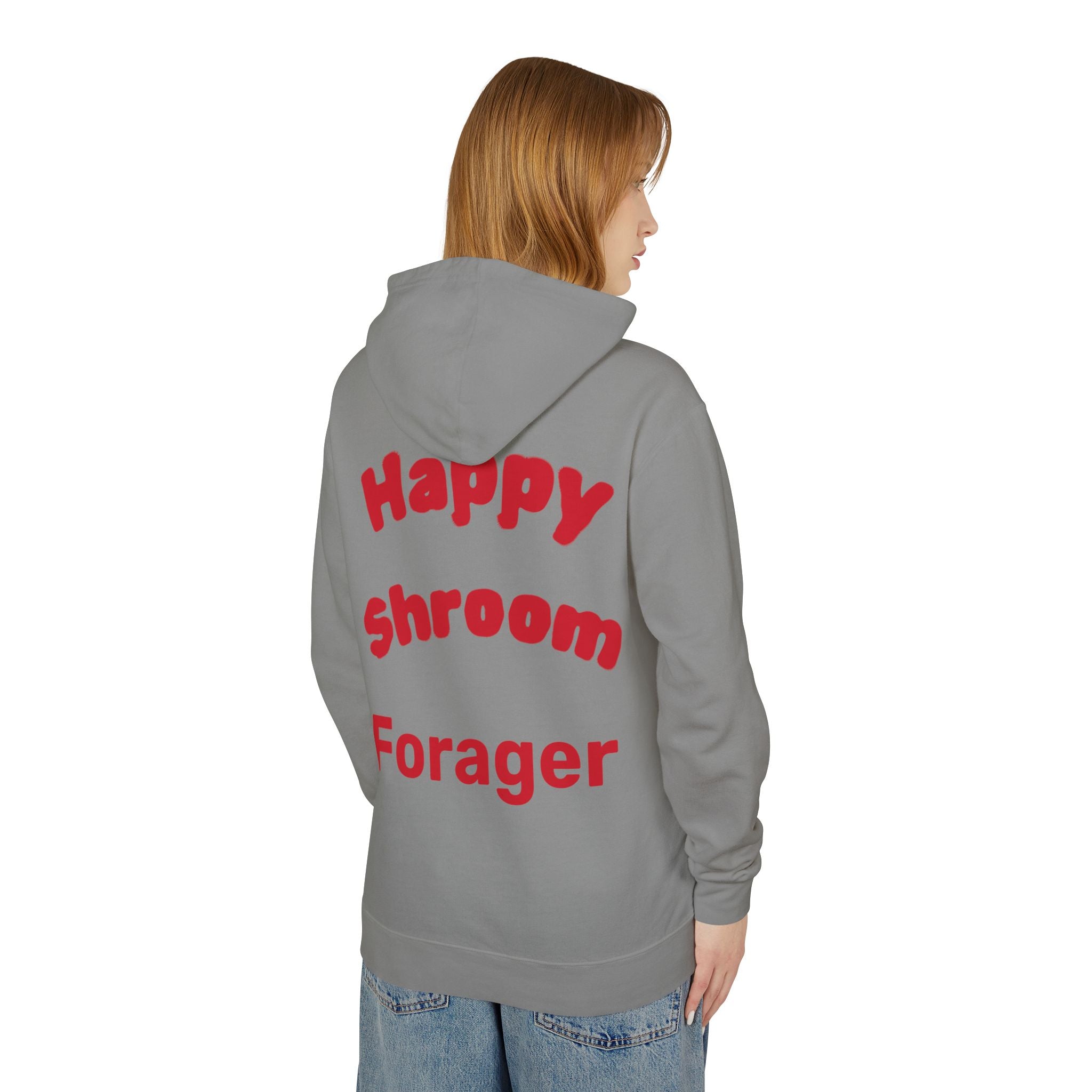 Mushroom Christmas Tree Hoodie — "Happy Shroom Forager" Holiday Pullover