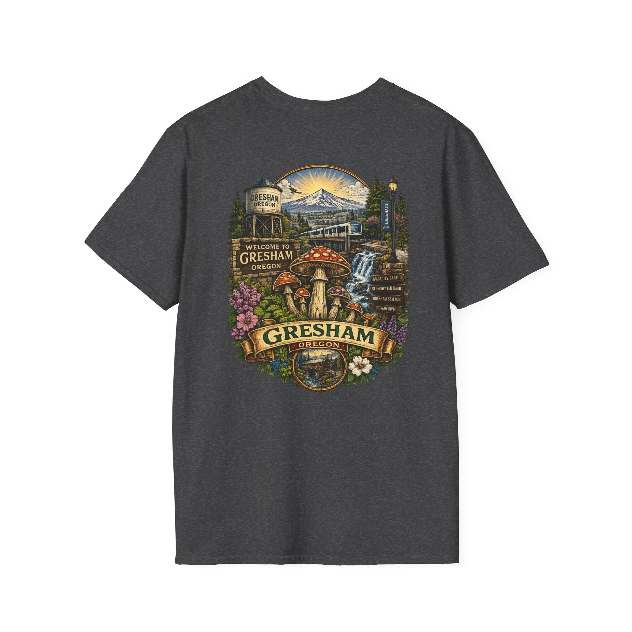 Psychedelic Mushroom Graphic T-Shirt — Red Amanita Illustration