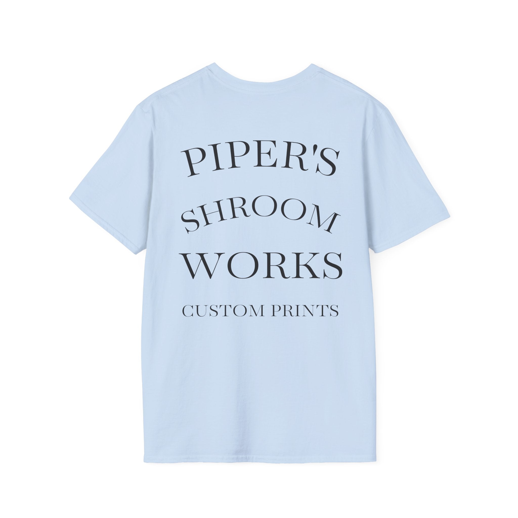 Piper's Shroom Works T-Shirt — Rainbow Drip Mushroom Graphic Tee