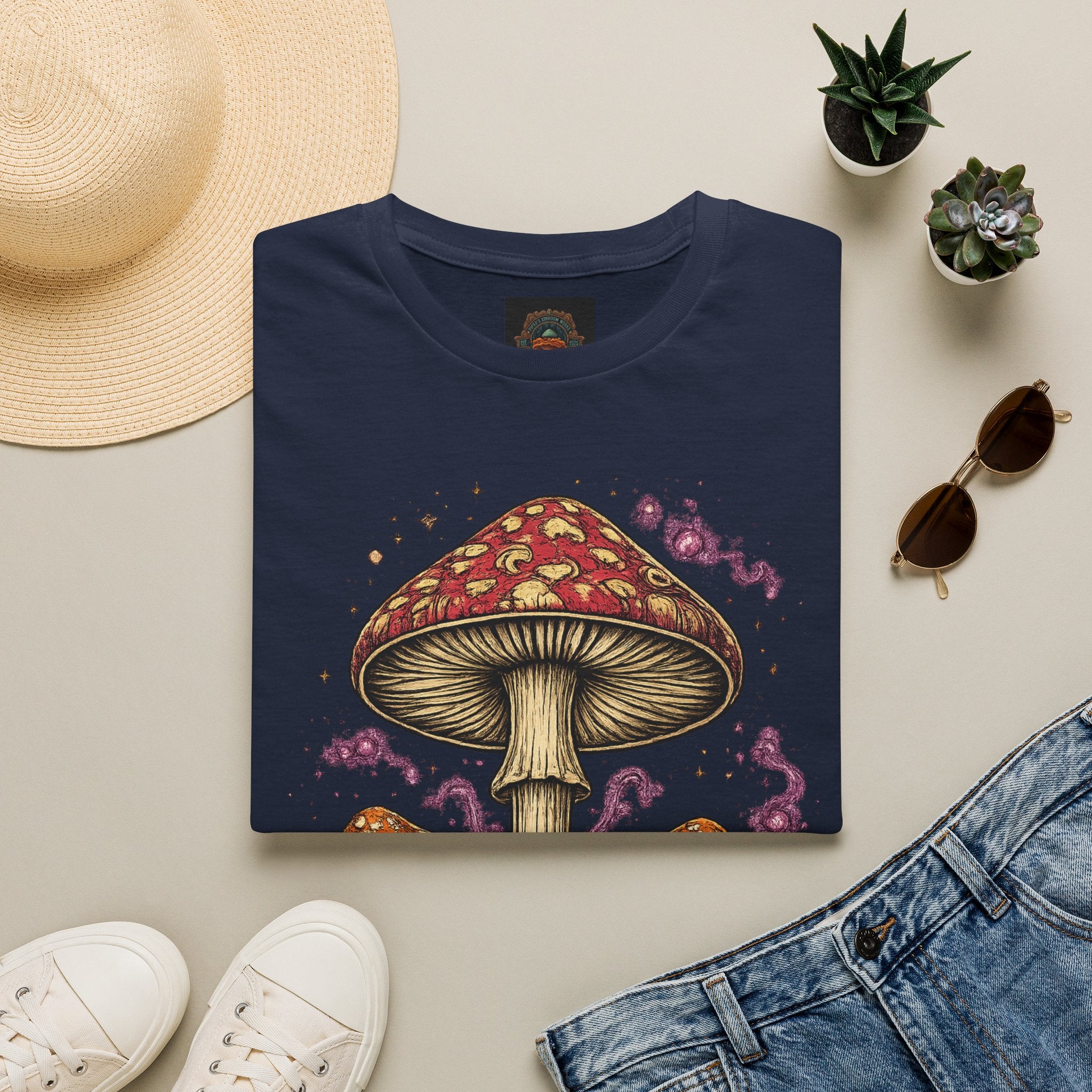 Mushroom Magic T-Shirt — Vintage Red Toadstool Illustration