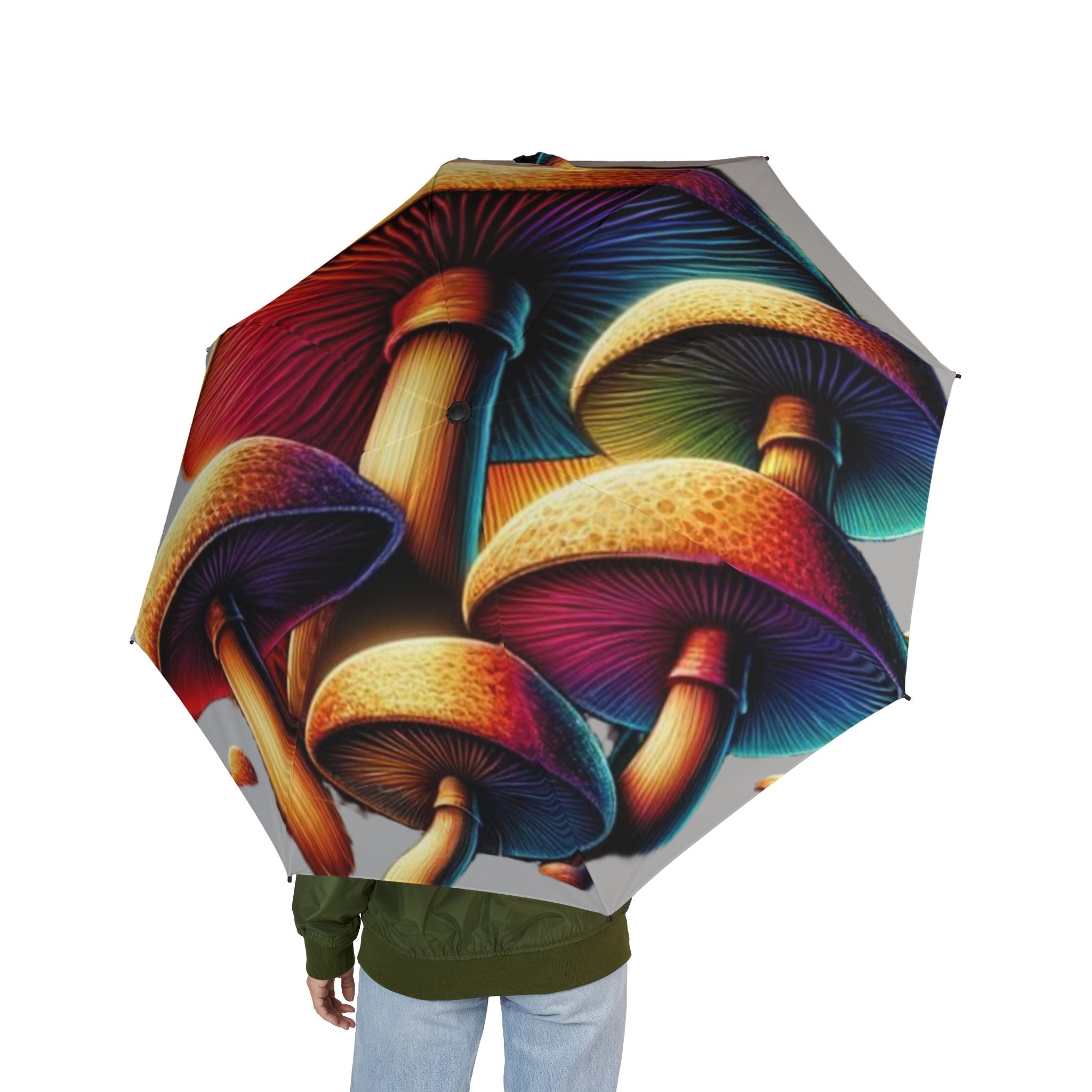 🌈 Prismatic Mushroom Umbrella – Where Rain Meets Radiance ☂️🍄