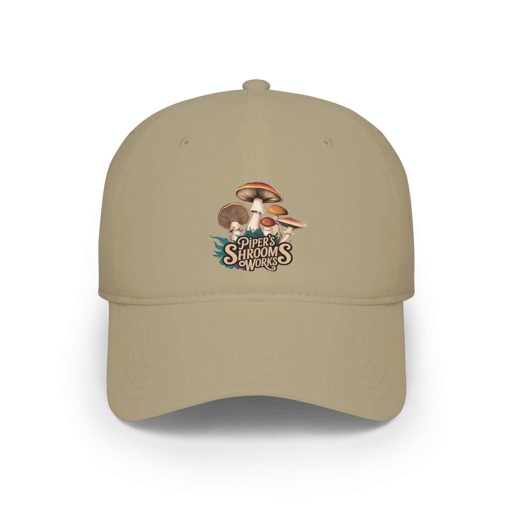Mushroom Lovers Low Profile Baseball Cap — 'Shroom Squad' Vintage Fungi Design