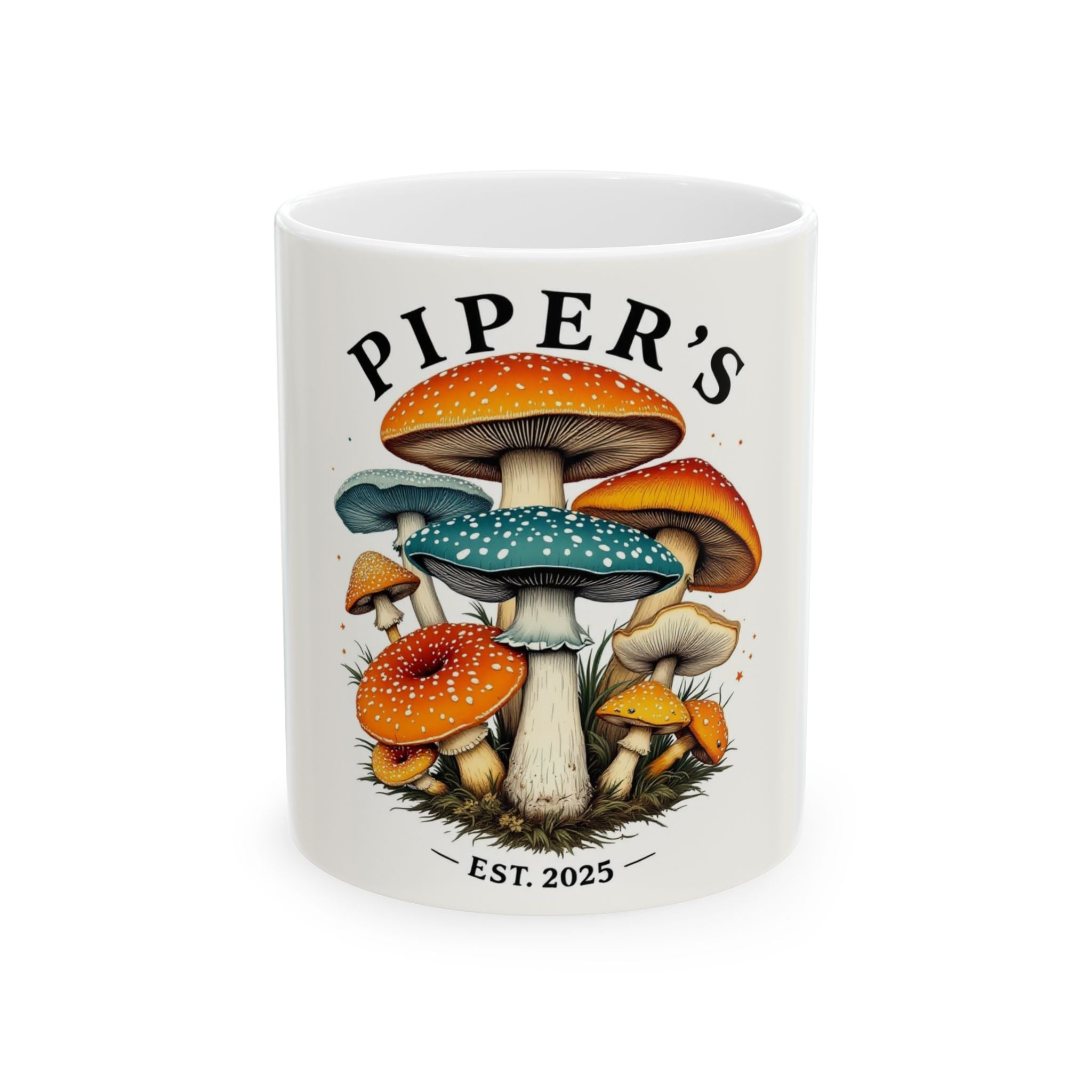 🌿 Piper’s Shroom Works Signature Mug – "Forest Family Edition" 🍄