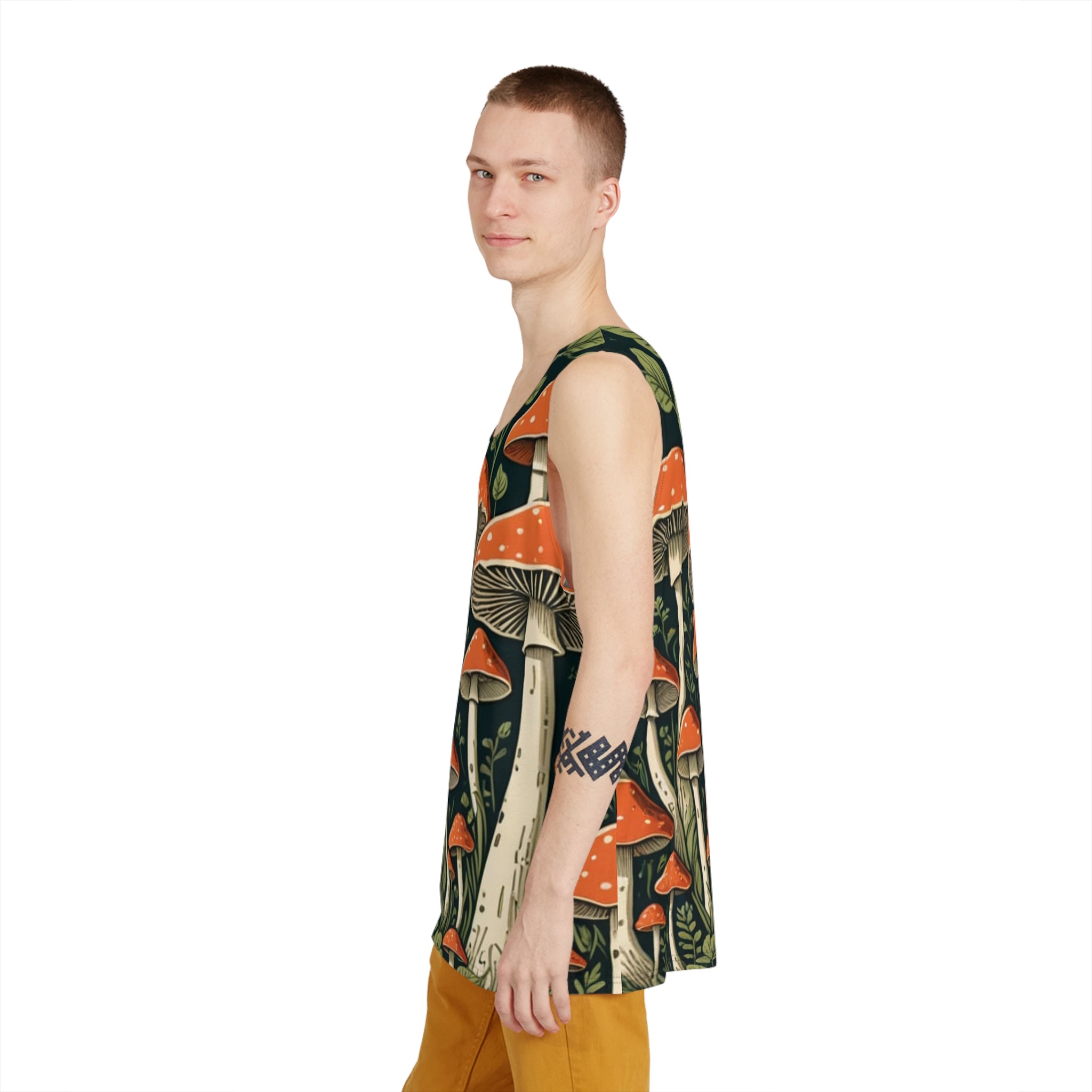 🍄 “Forest Flex” All-Over Mushroom Tank 🌿
